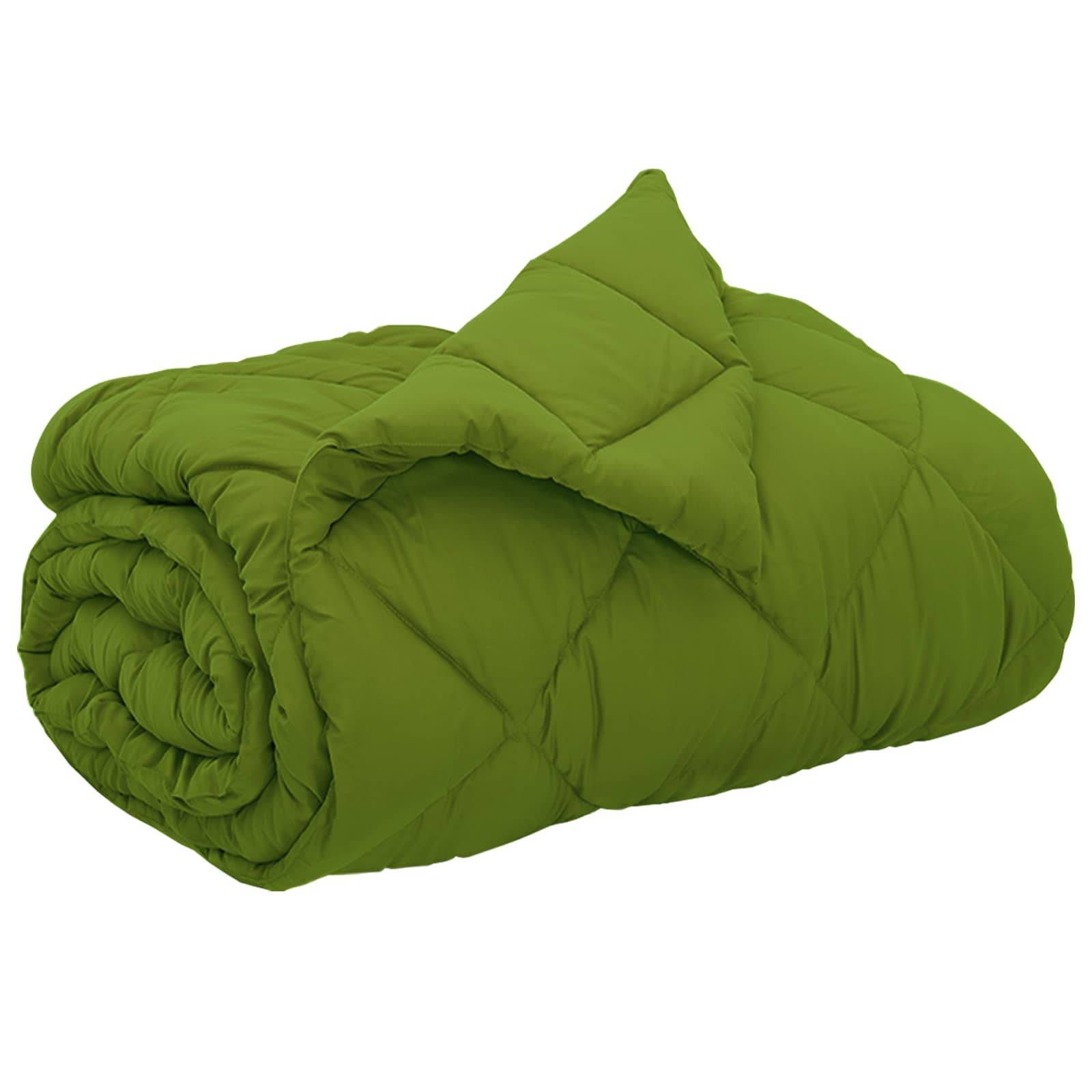 vidaXL Ganzjahresbettdecke Grün 200 x 240 cm Mikrofaser