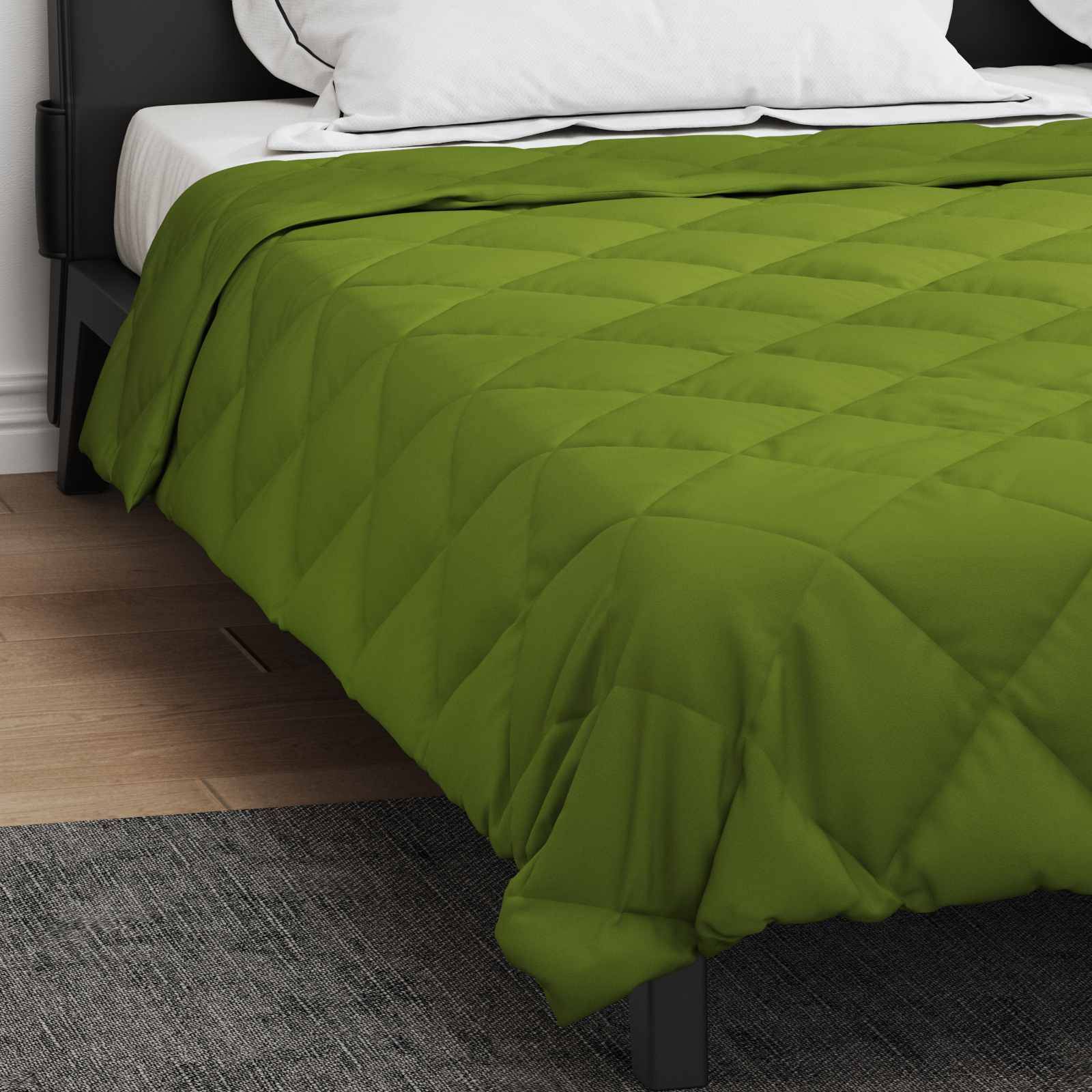 vidaXL Ganzjahresbettdecke Grün 200 x 240 cm Mikrofaser