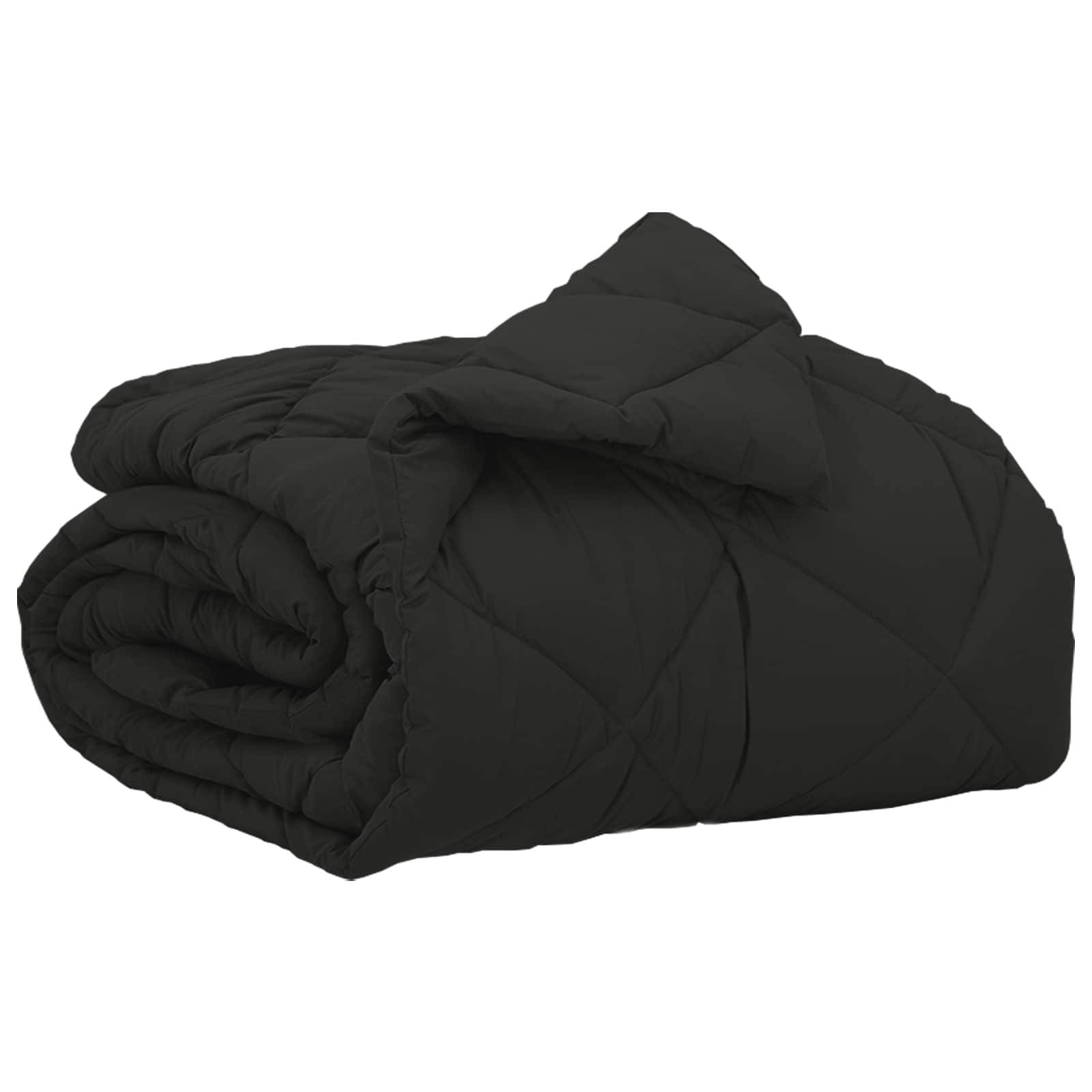 vidaXL Ganzjahresbettdecke Schwarz 135 x 200 cm Mikrofaser