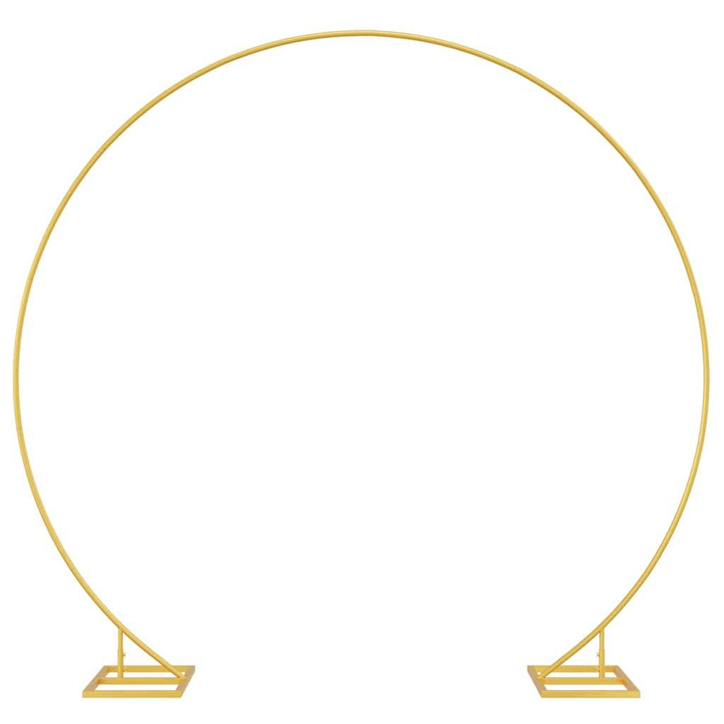 vidaXL Hochzeitsbogen Gold 220 x 45 x 200 cm Stahl