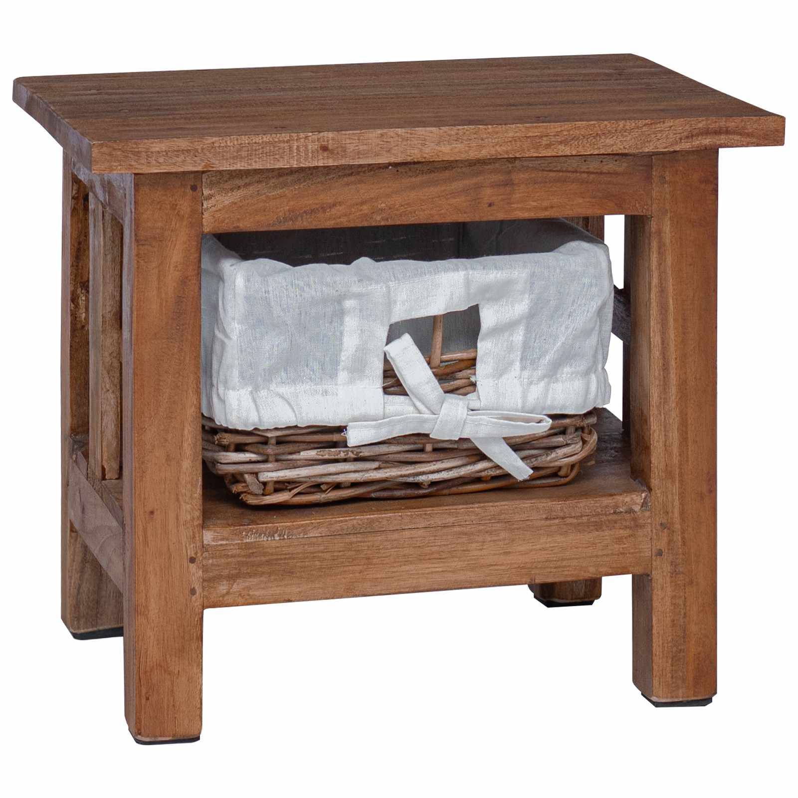 vidaXL Beistelltisch Braun 38 x 28 x 35 cm Massivholz Mahagoni