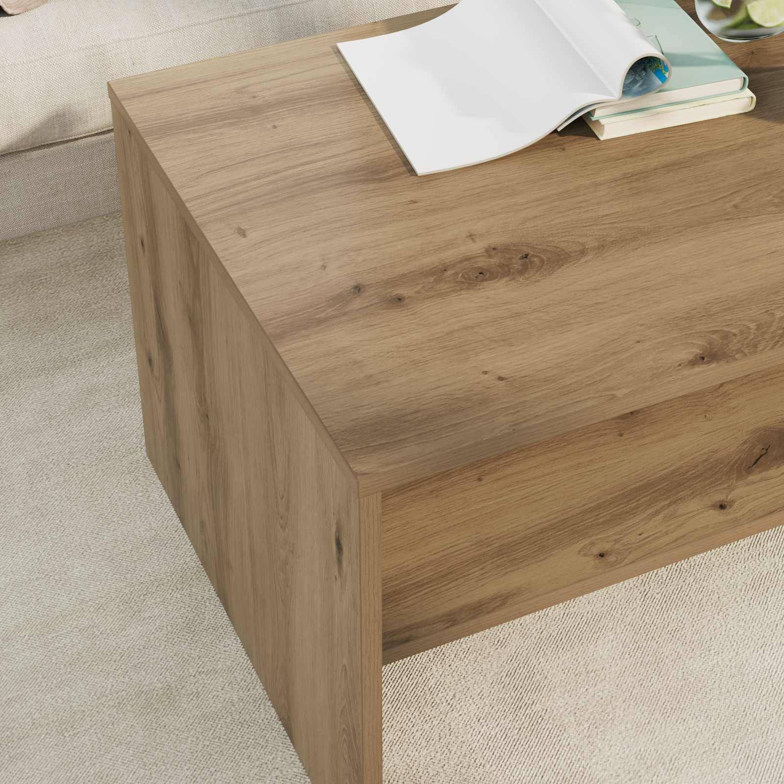 vidaXL Couchtisch Artisan-Eiche 80 x 50 x 40 cm Holzwerkstoff