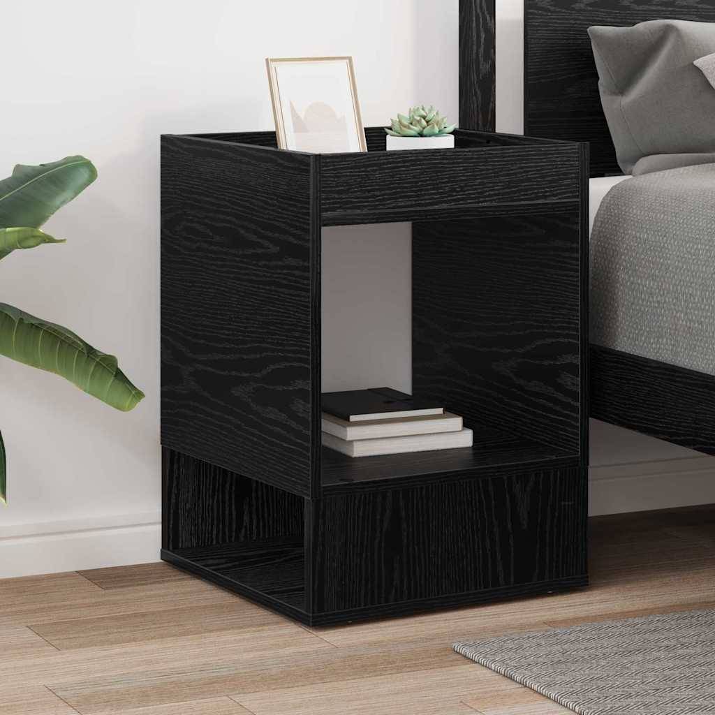 vidaXL Beistelltisch Schwarz Eichen-Optik 40 x 40 x 56 cm