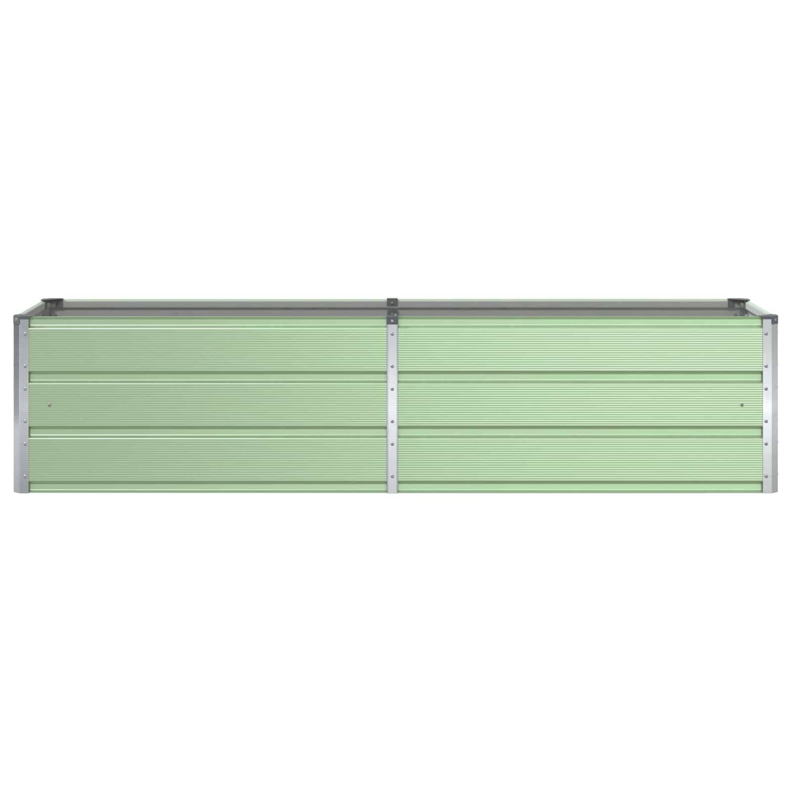 vidaXL Pflanzkübel Pastellgrün 195 x 50 x 45 cm Verzinkter Stahl