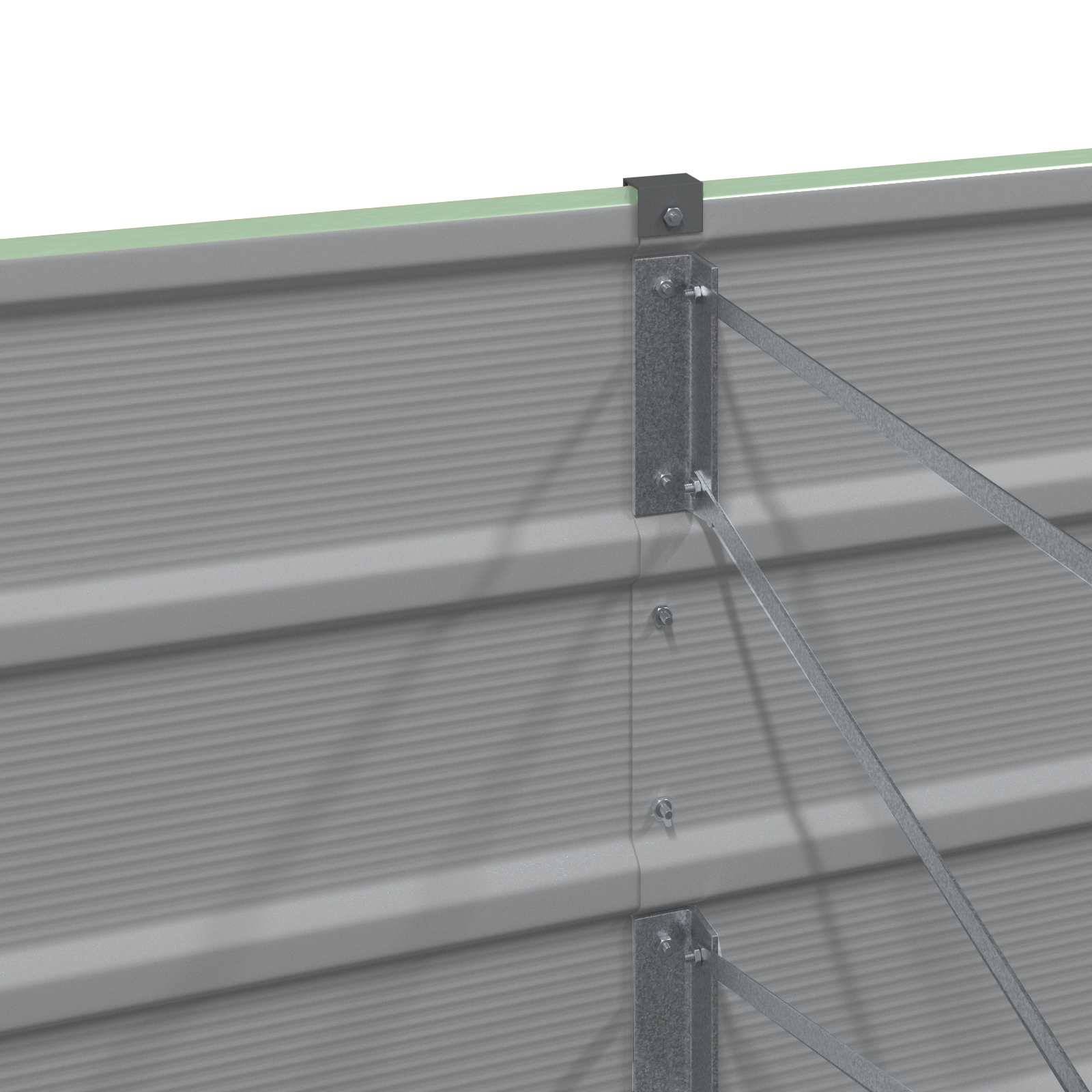 vidaXL Pflanzkübel Pastellgrün 385 x 50 x 45 cm Verzinkter Stahl