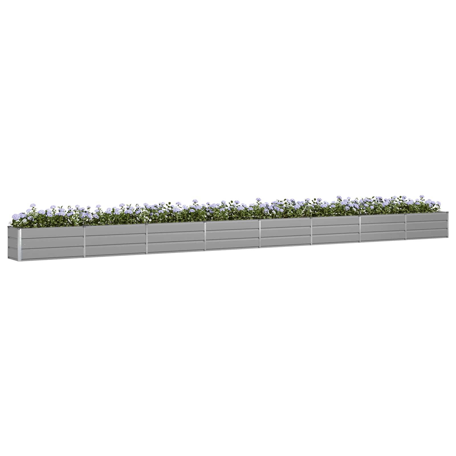 vidaXL Pflanzkübel Hellgrau 770 x 50 x 45 cm Verzinkter Stahl