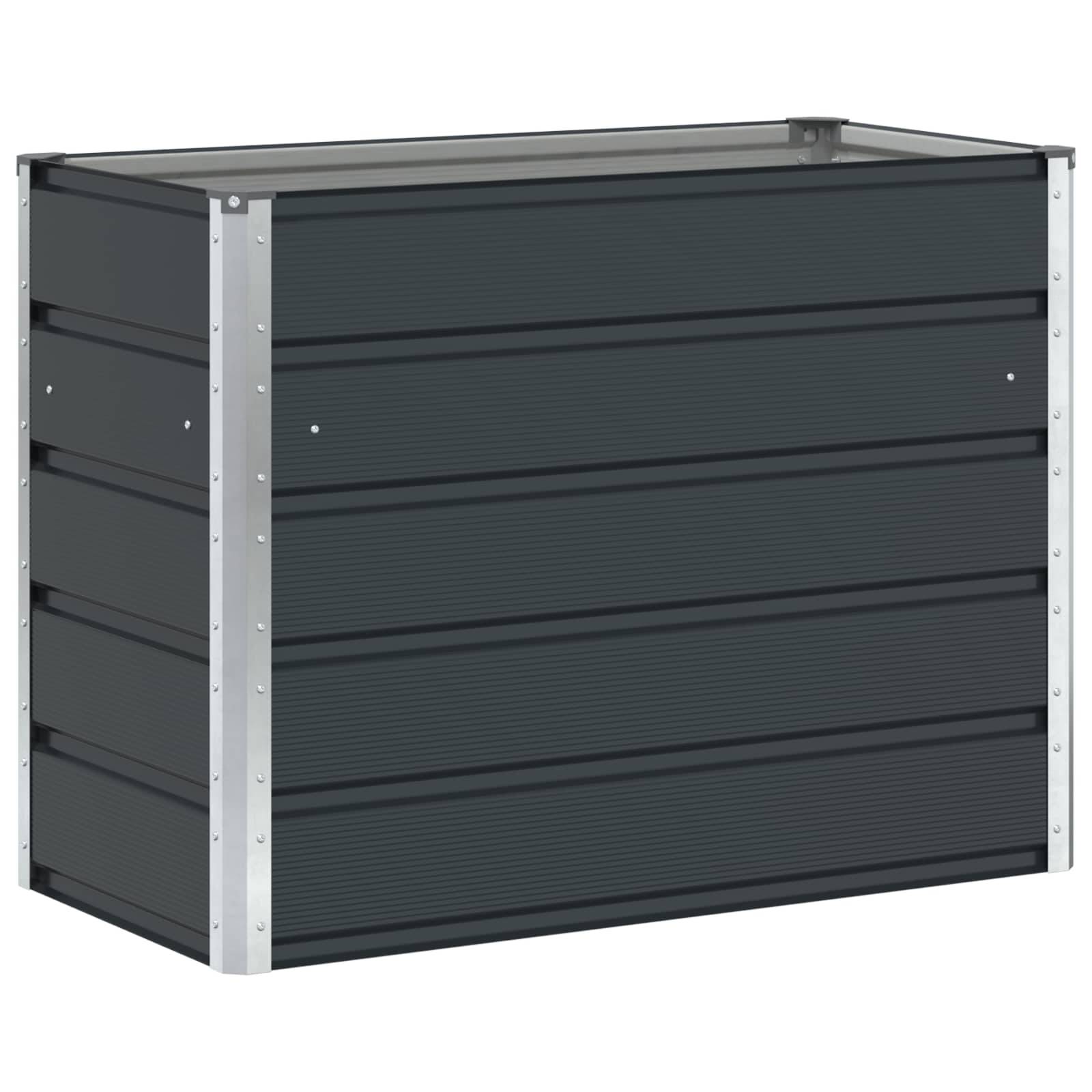 vidaXL Pflanzkübel Anthrazit 100 x 50 x 75 cm Verzinkter Stahl