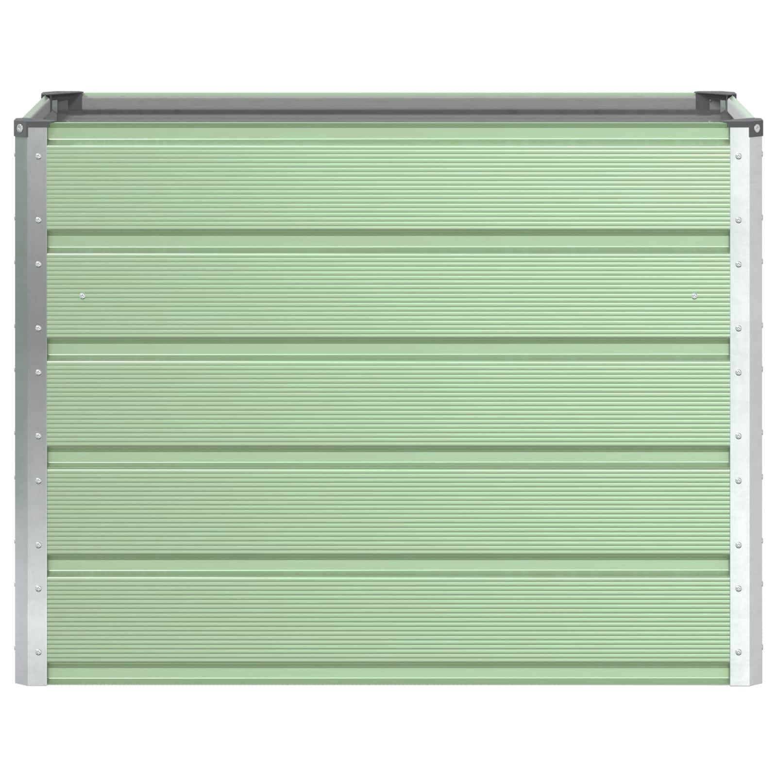 vidaXL Pflanzkübel Pastellgrün 100 x 50 x 77 cm Verzinkter Stahl