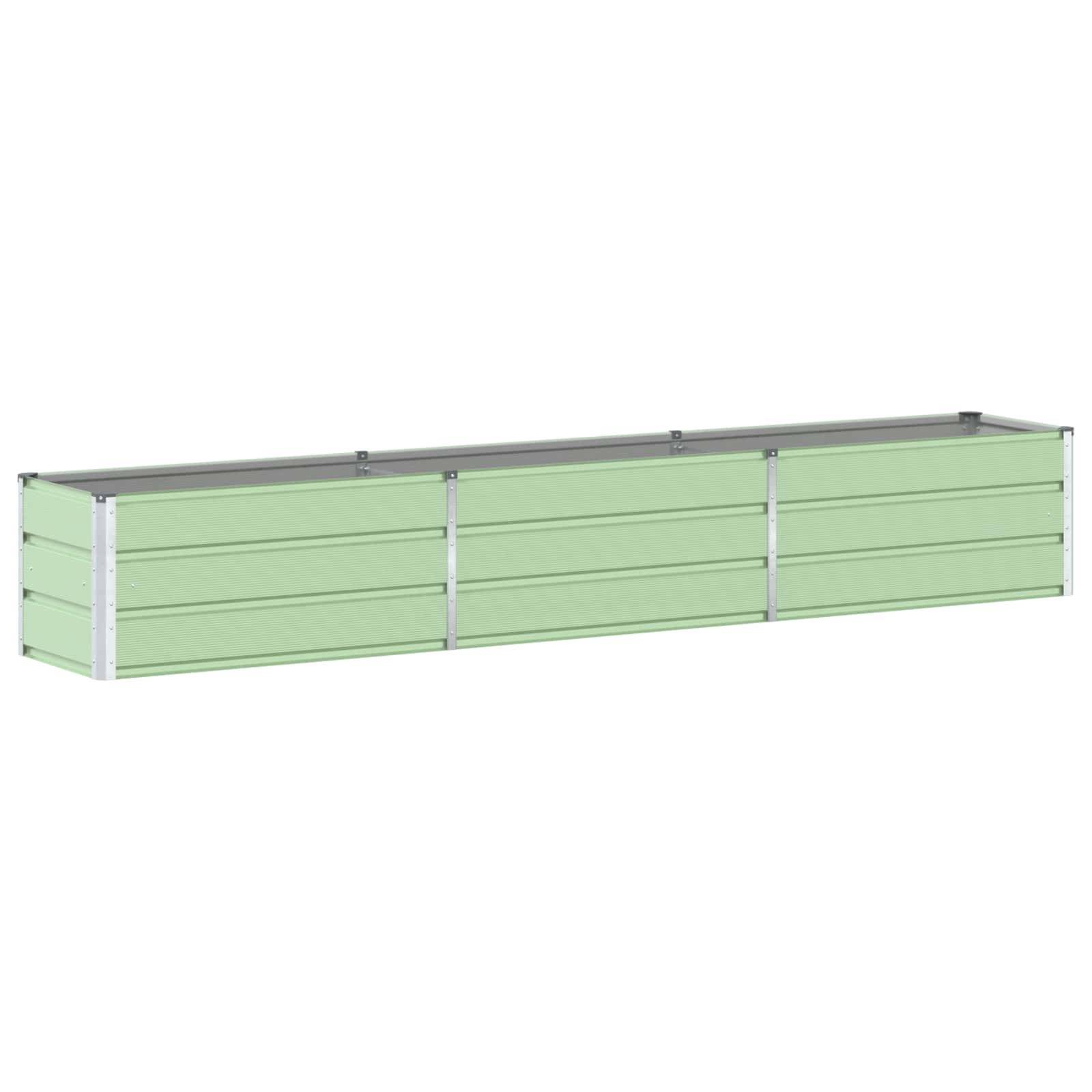 vidaXL Pflanzkübel Pastellgrün 290 x 50 x 45 cm Verzinkter Stahl