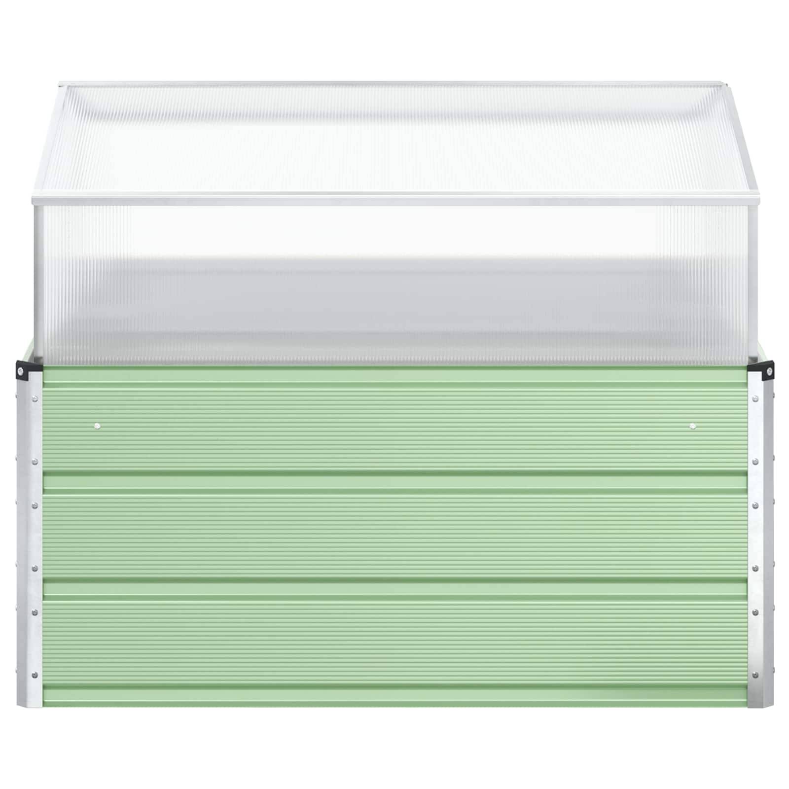 vidaXL Pflanzkübel Pastellgrün 100 x 100 x 77 cm Verzinkter Stahl