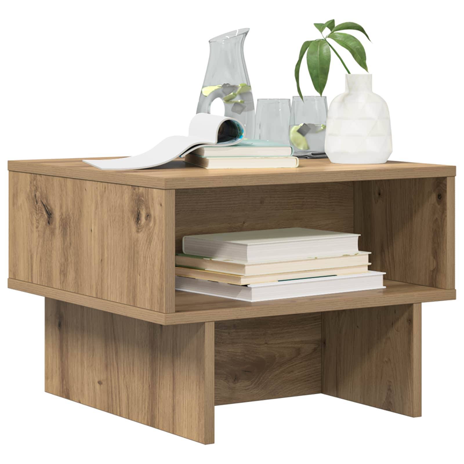 vidaXL Couchtisch Artisan-Eiche 48 x 46 x 35 cm Holzwerkstoff