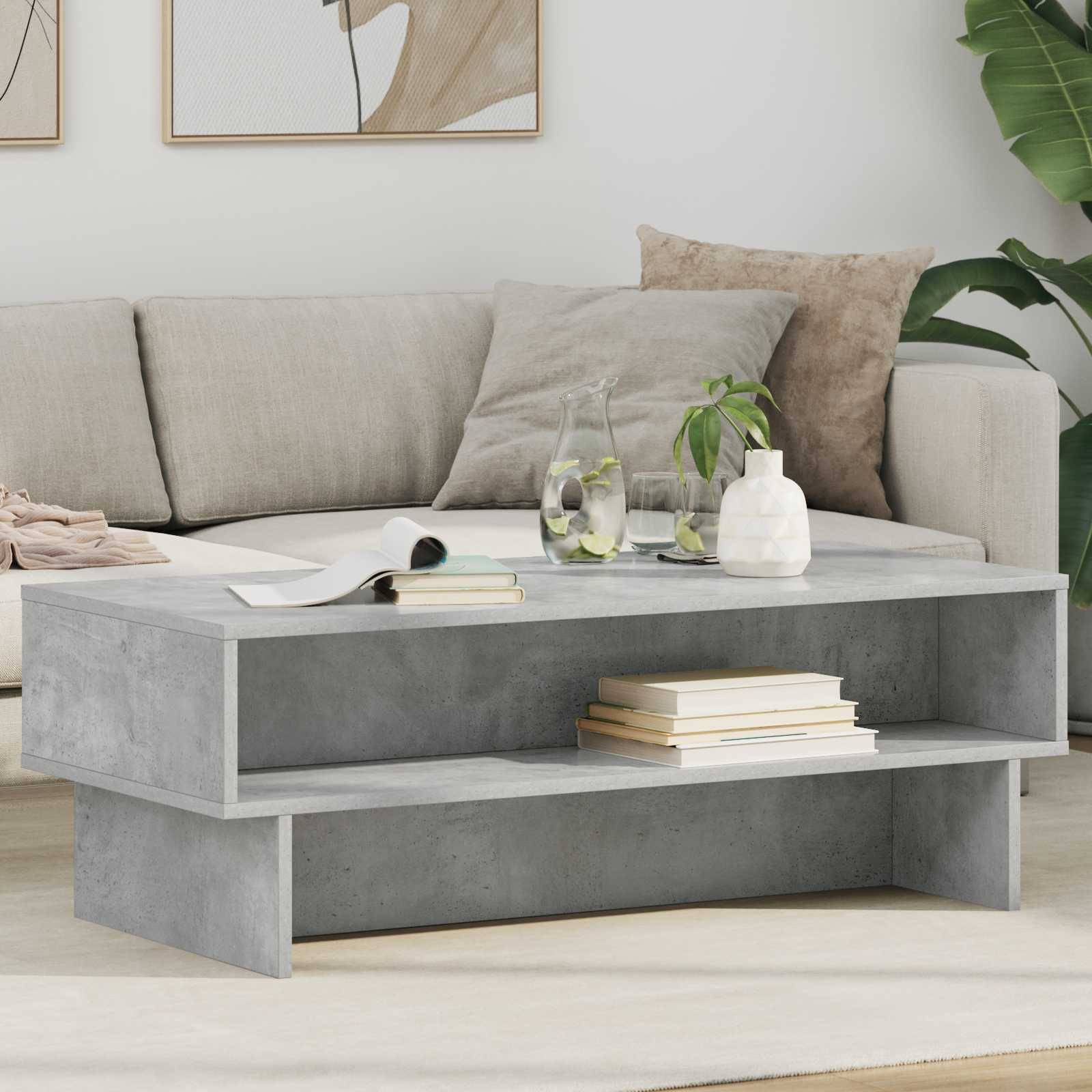 vidaXL Couchtisch Beton Grau 100 x 46 x 35 cm Holzwerkstoff