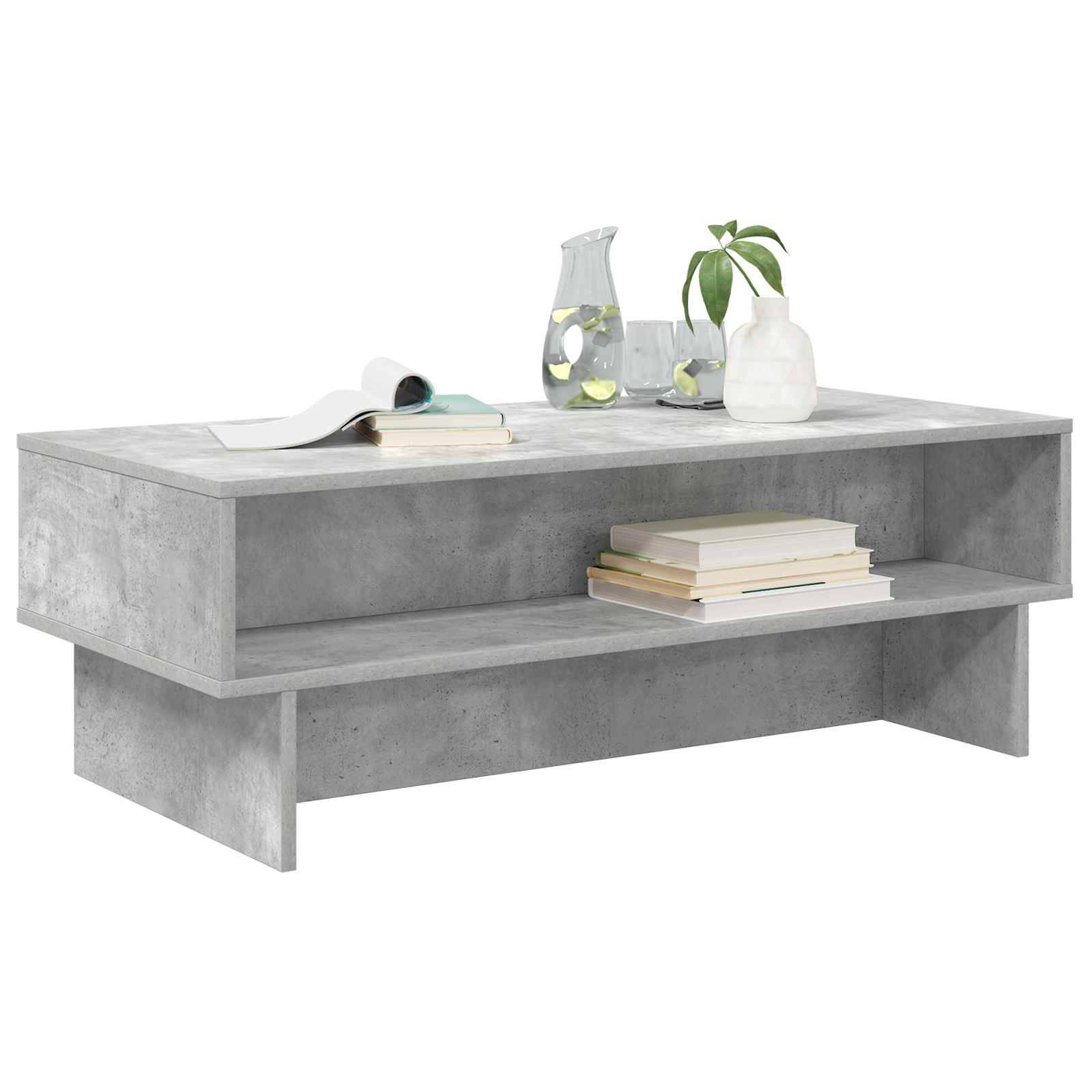 vidaXL Couchtisch Beton Grau 100 x 46 x 35 cm Holzwerkstoff