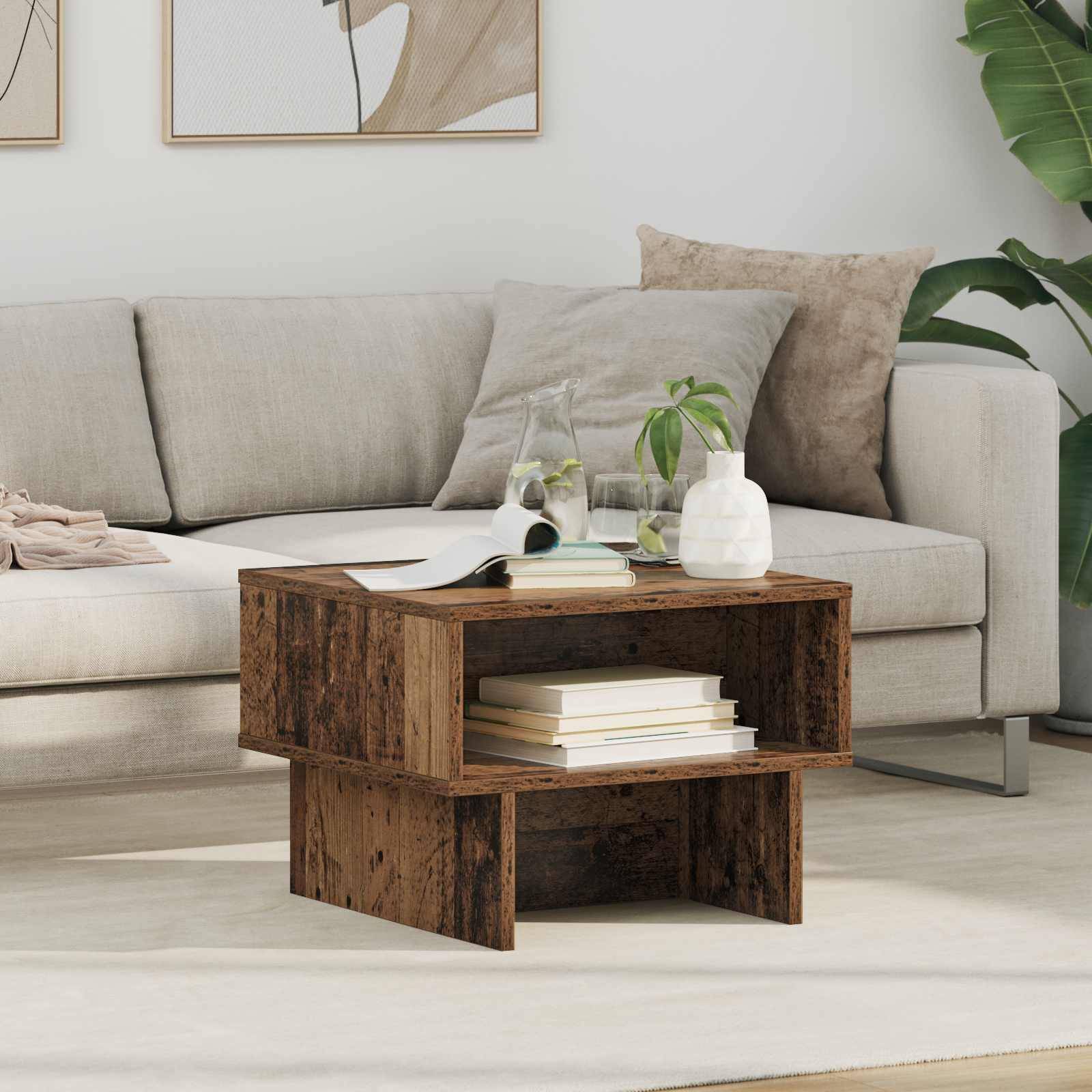 vidaXL Couchtisch Altholz 48 x 46 x 35 cm Holzwerkstoff