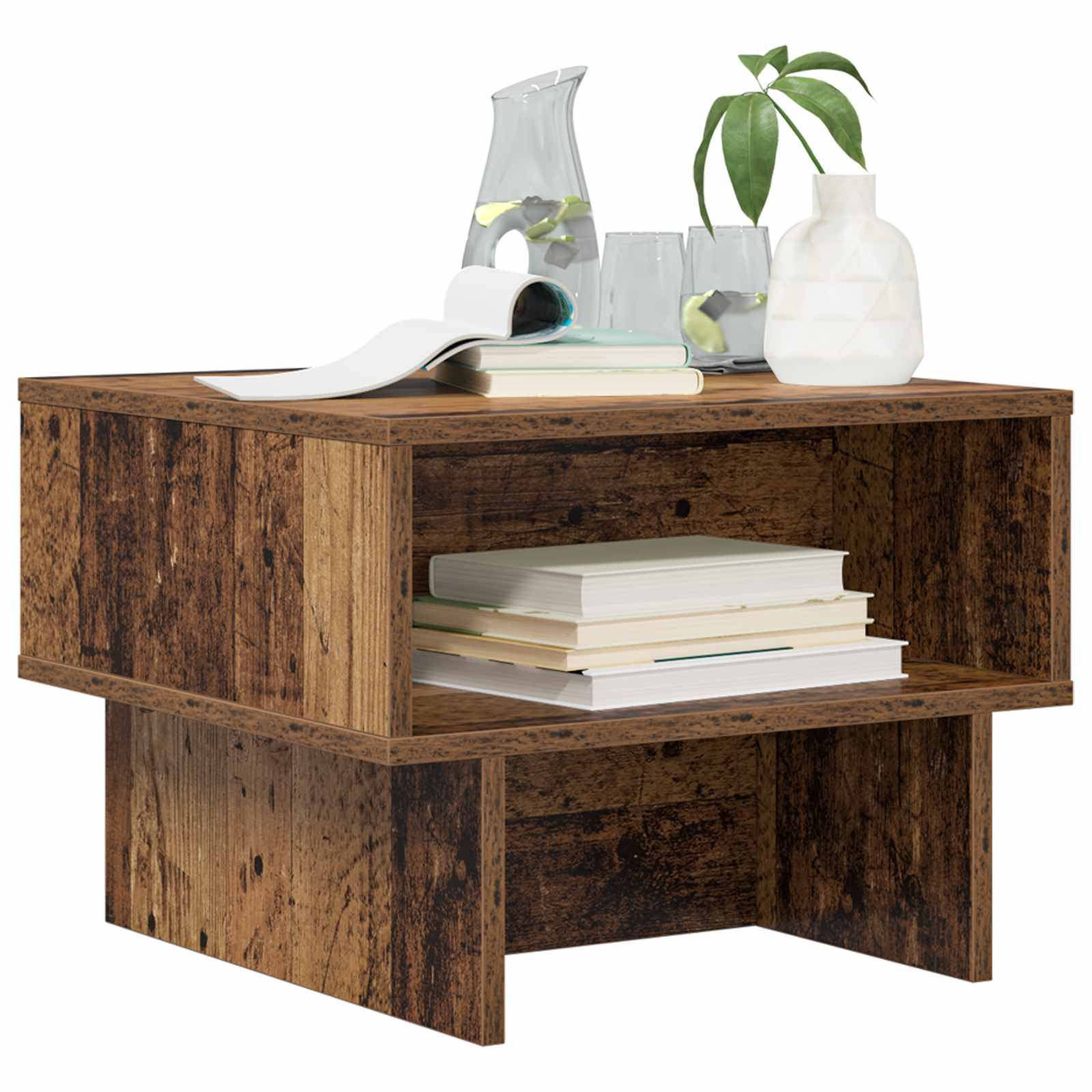 vidaXL Couchtisch Altholz 48 x 46 x 35 cm Holzwerkstoff