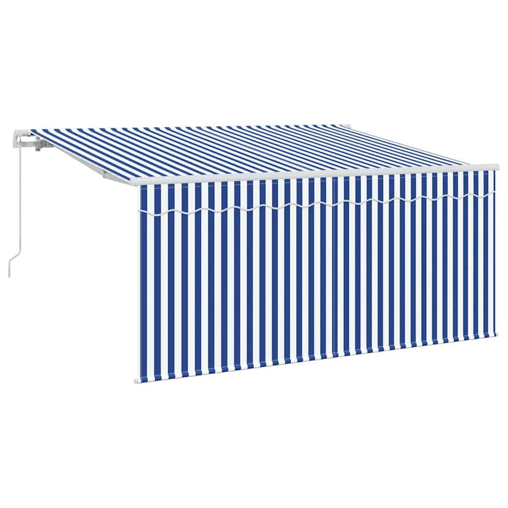 vidaXL Einziehbare Markise Blau und Weiß 300 x 200 cm