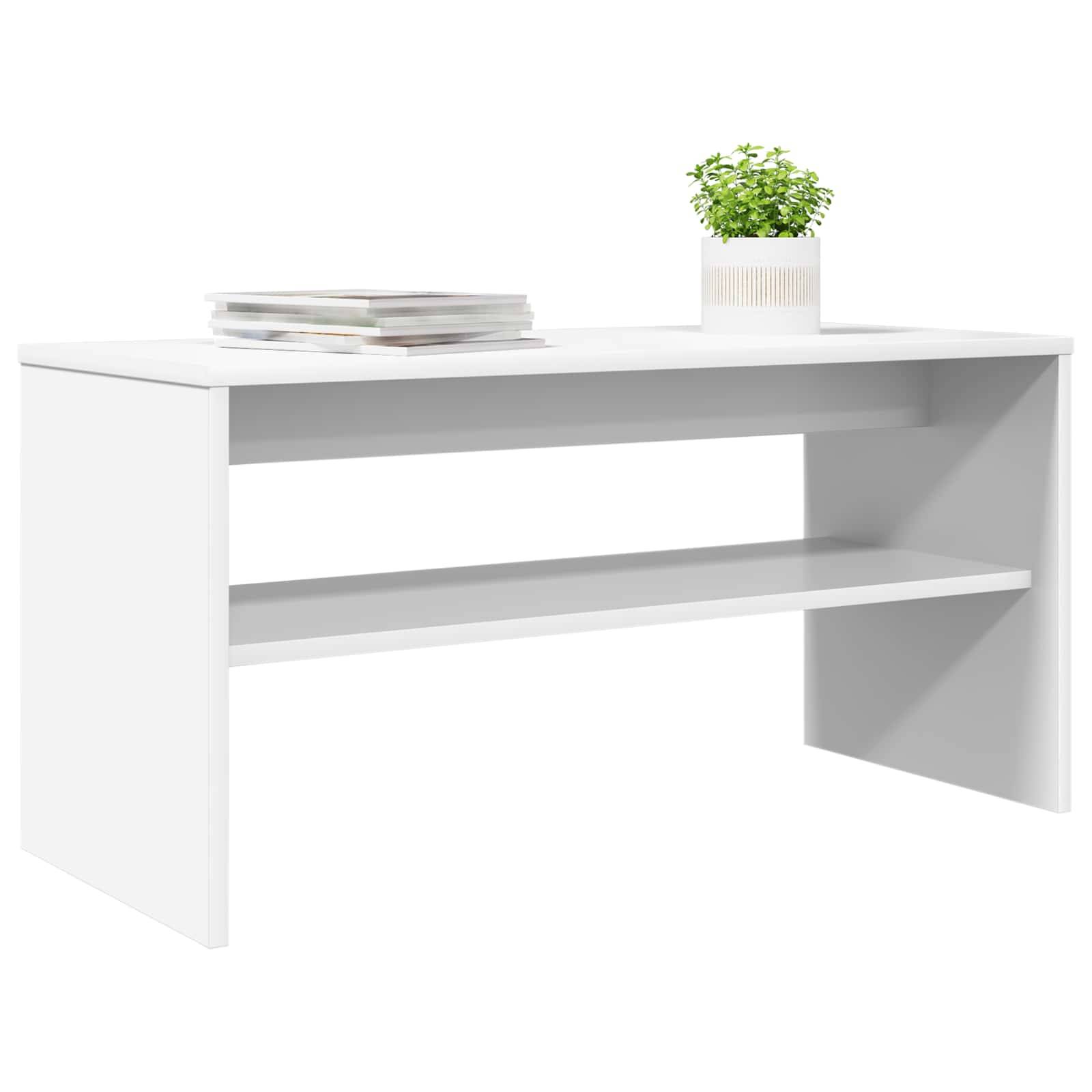 vidaXL TV-Schränk 80 x 35 x 40 cm Weiß Holzwerkstoff