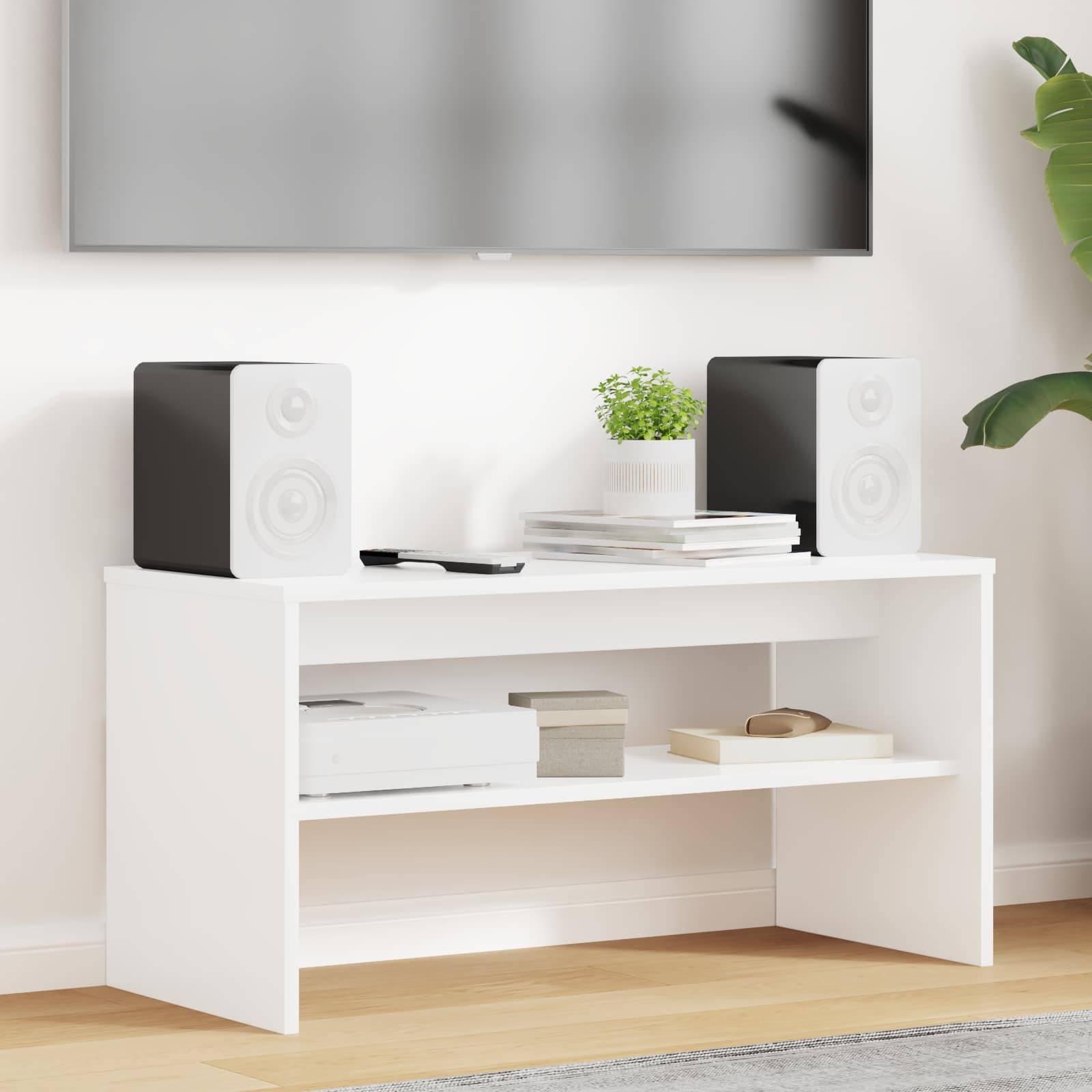 vidaXL TV-Schränk 80 x 35 x 40 cm Weiß Holzwerkstoff