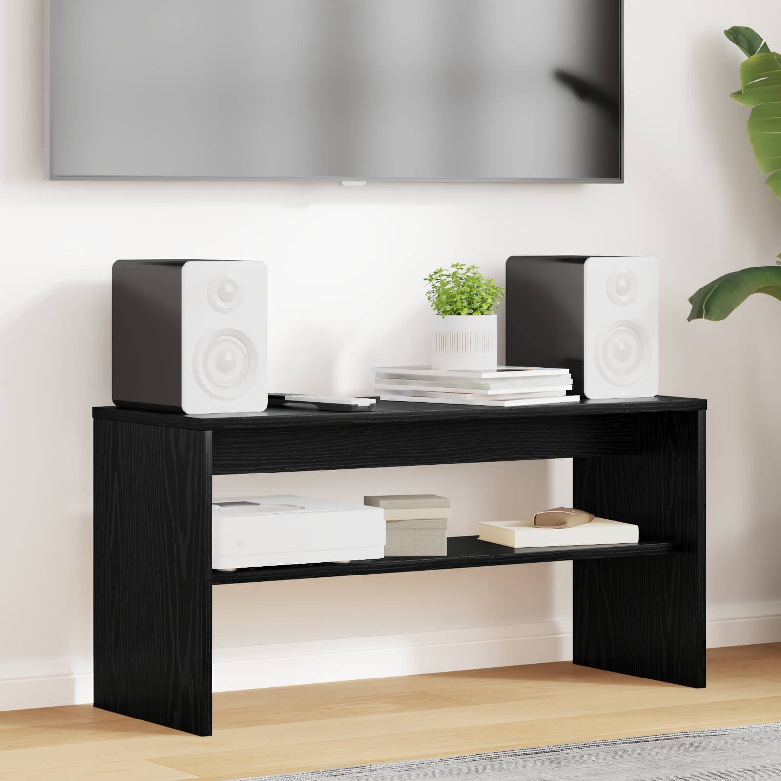 vidaXL TV-Schränk Schwarz Eichen-Optik 80 x 30 x 40 cm Holzwerkstoff