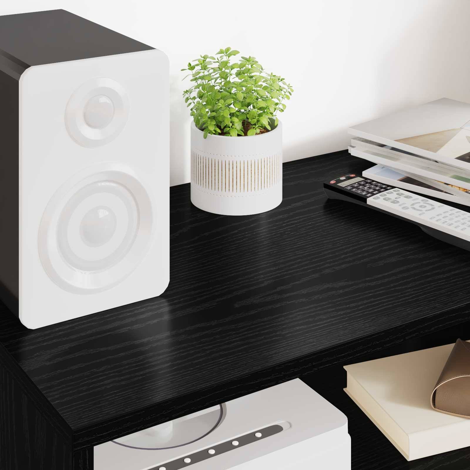 vidaXL TV-Schränk Schwarz Eichen-Optik 60 x 35 x 40 cm Holzwerkstoff