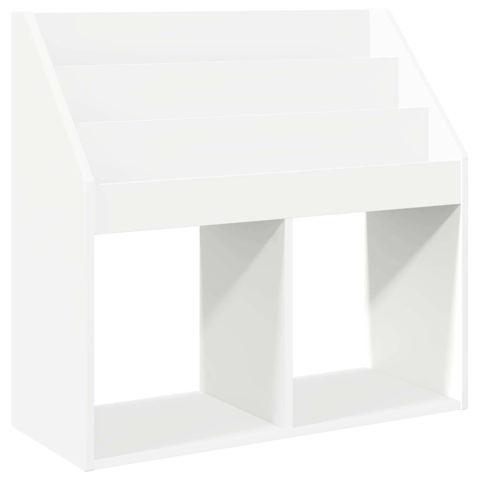 vidaXL Kinderregal mit Speicher Weiß 72,5 x 29,5 x 69 cm Holzwerkstoff