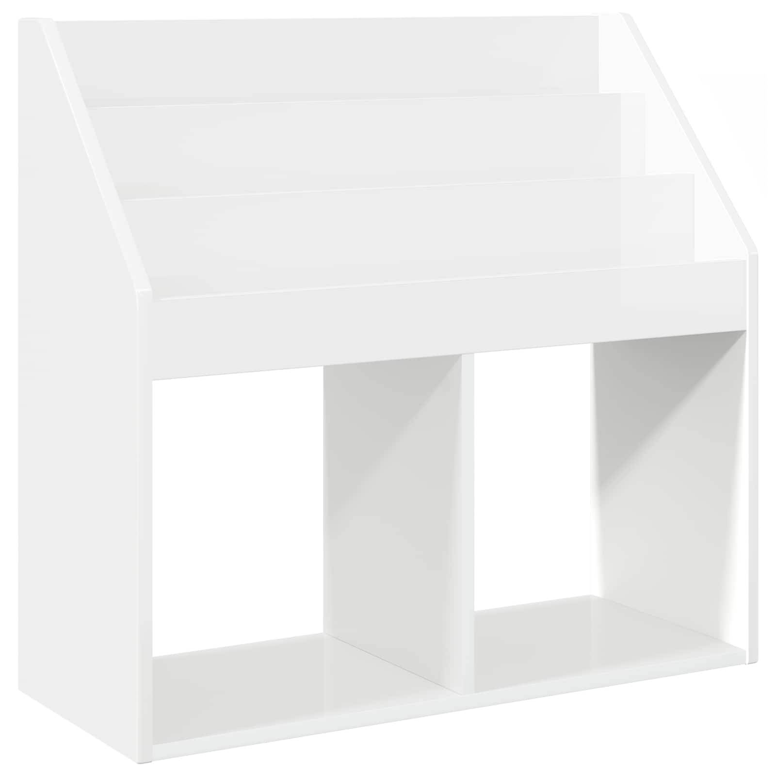 vidaXL Kinderregal Hochglanz Weiß 72,5 x 29,5 x 69 cm Holzwerkstoff