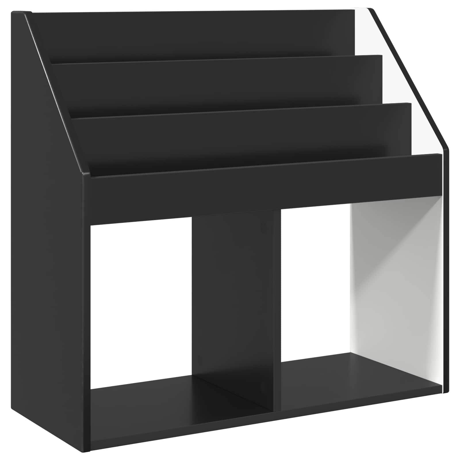 vidaXL Kinderregal Schwarz 72,5 x 29,5 x 69 cm Holzwerkstoff