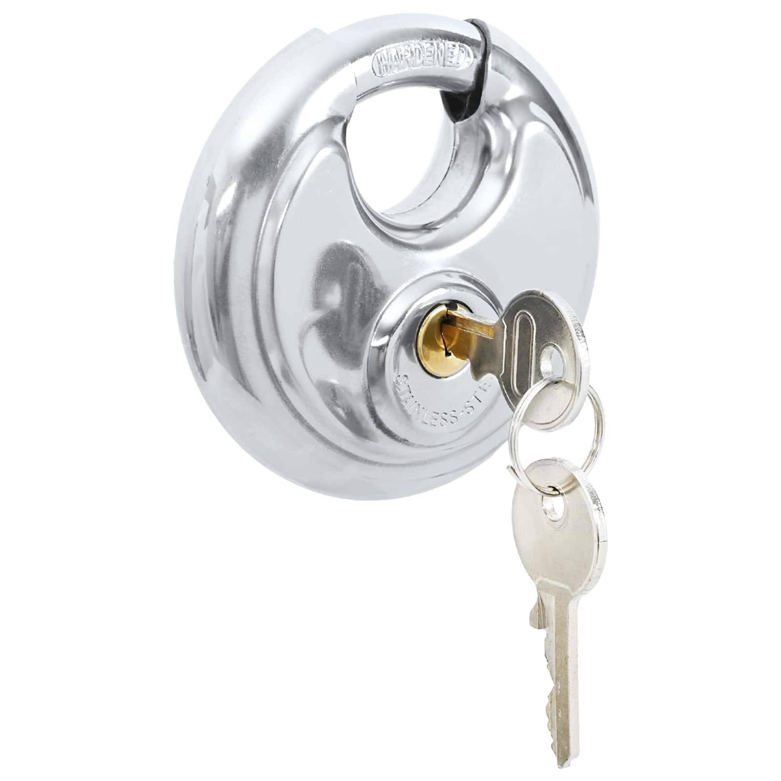 vidaXL Diskusschlösser mit Schlüsseln 6 pcs Silber 8 x 2,8 x 8 cm