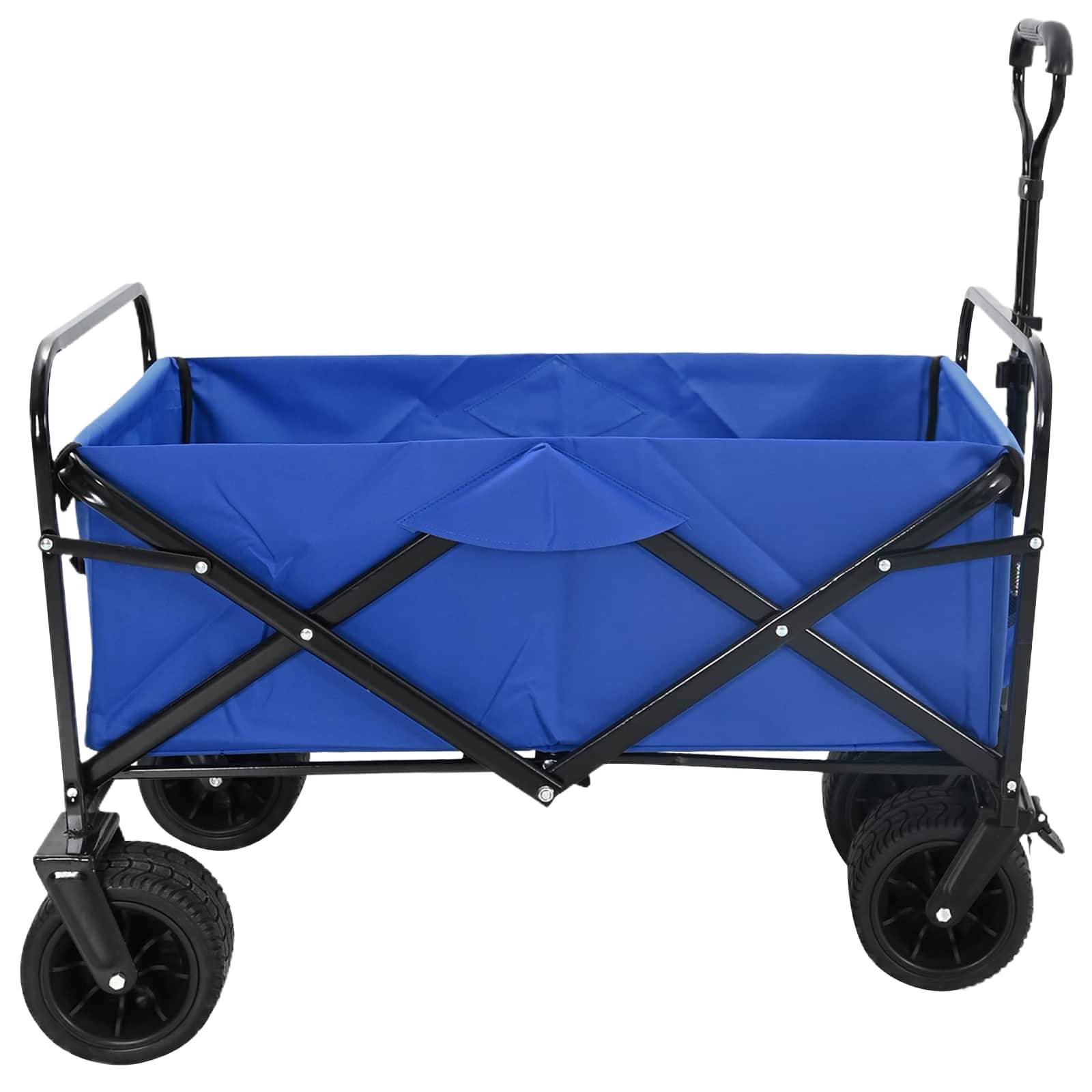 vidaXL Klapp-Handwagen Blau 89 x 63 x 96 cm Stahl und Polyester-Oxford