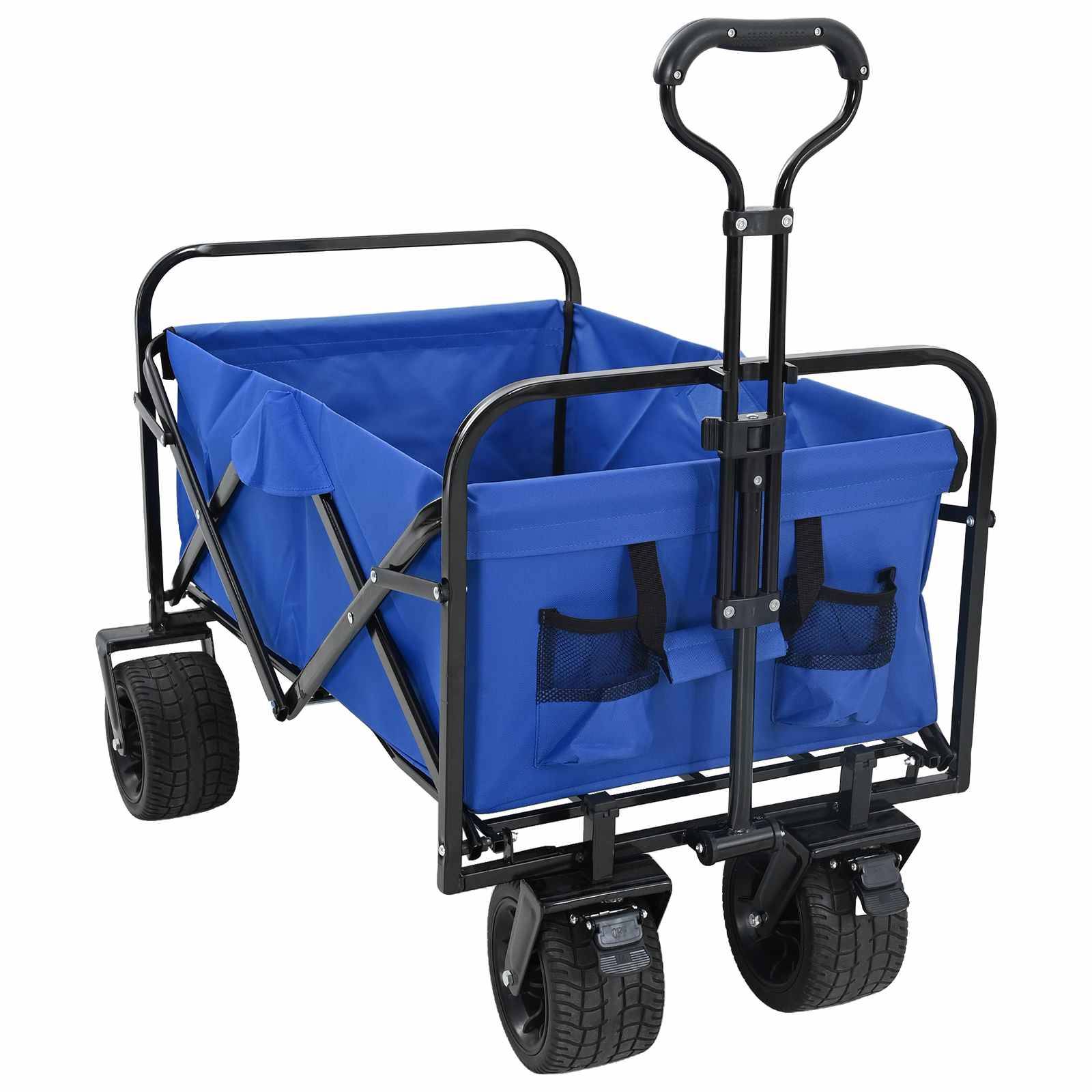 vidaXL Klapp-Handwagen Blau 89 x 63 x 96 cm Stahl und Polyester-Oxford