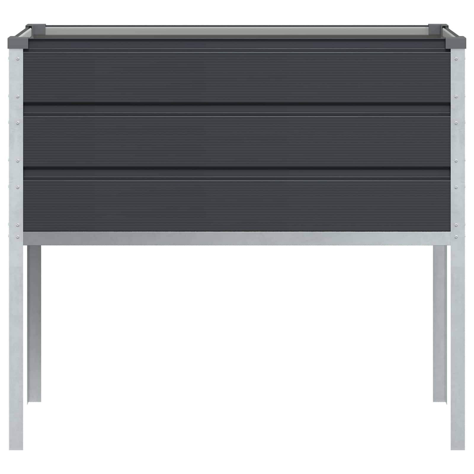 vidaXL Pflanzkübel Anthrazit 100 x 45 x 90 cm Verzinkter Stahl