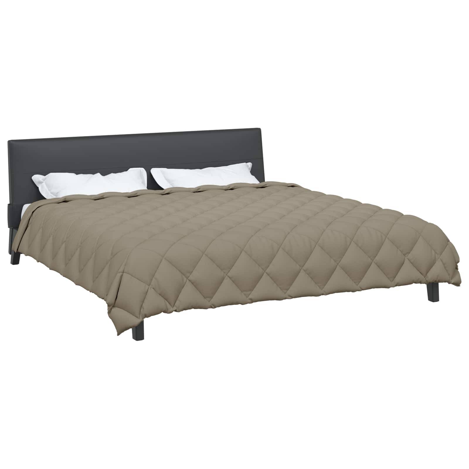 vidaXL Winterbettdecke Hellgrau 200 x 200 cm Mikrofaser