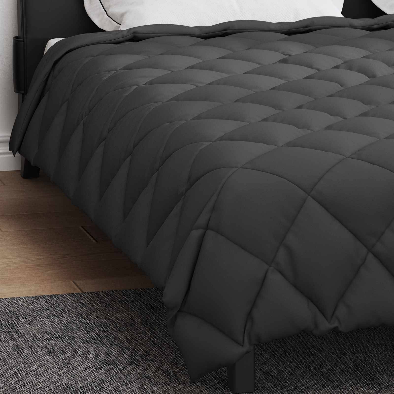 vidaXL Winterbettdecke Anthrazit 220 x 240 cm Mikrofaser