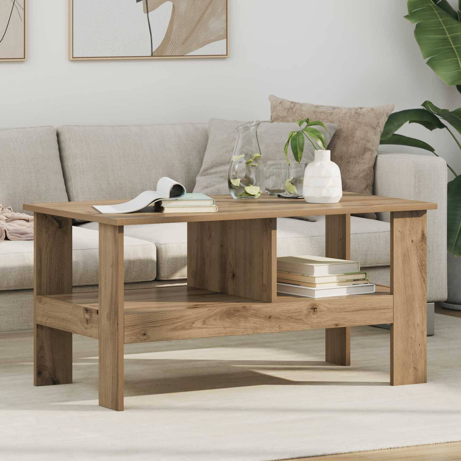 vidaXL Couchtisch Artisan-Eiche 90 x 50 x 45 cm Holzwerkstoff