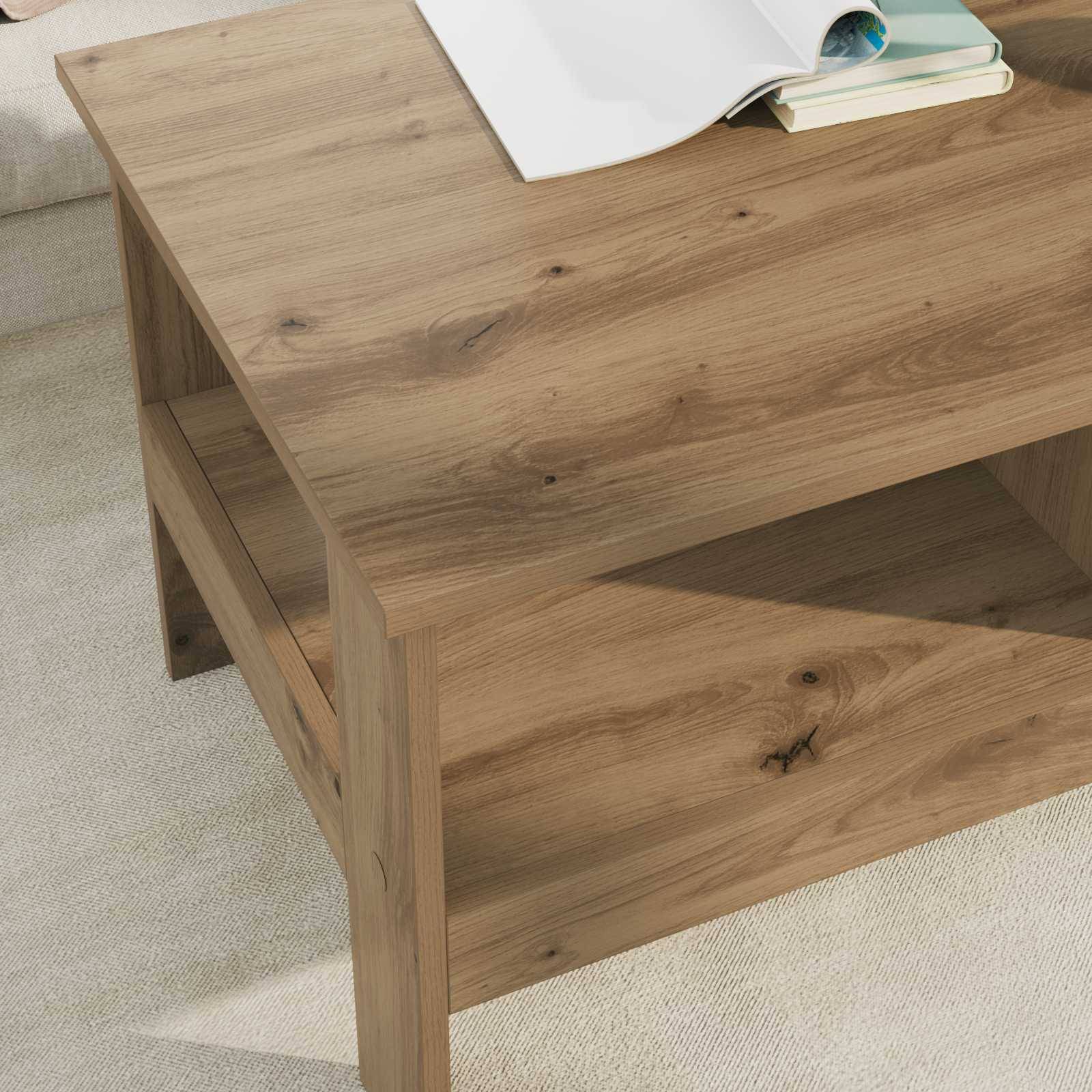 vidaXL Couchtisch Artisan-Eiche 90 x 50 x 45 cm Holzwerkstoff