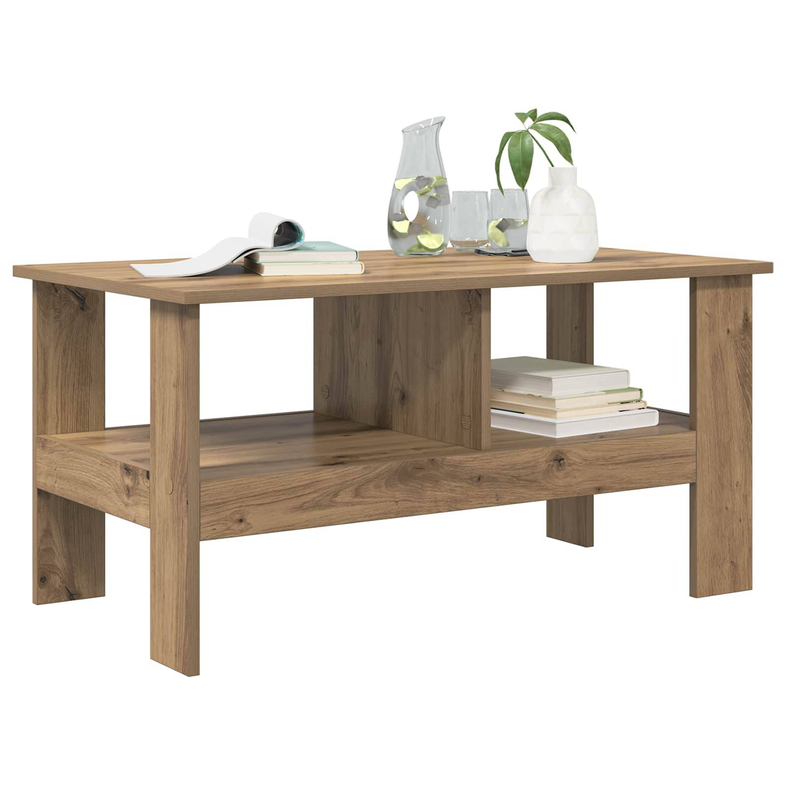 vidaXL Couchtisch Artisan-Eiche 90 x 50 x 45 cm Holzwerkstoff