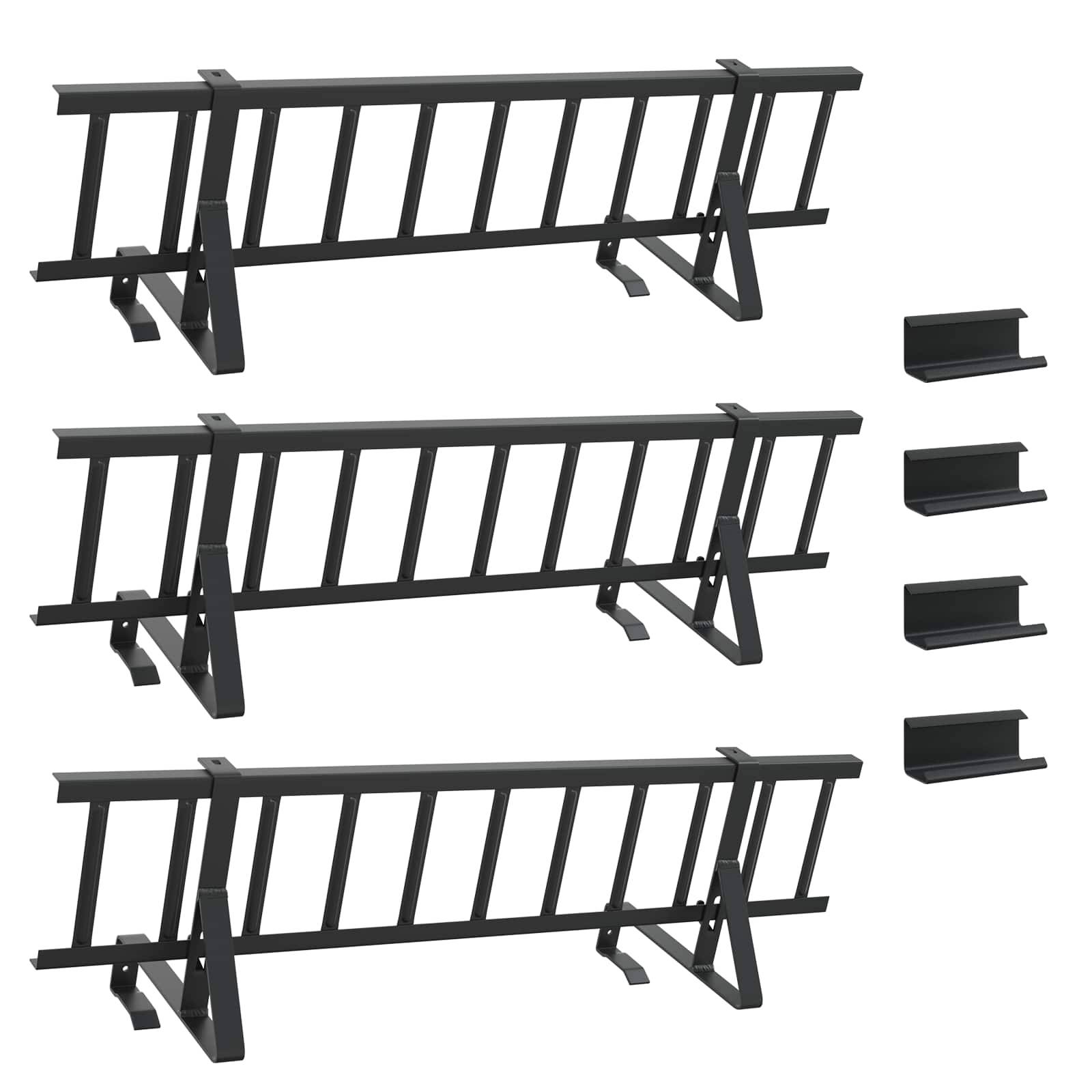 vidaXL Dachschneeschild Schwarz 300 x 29,5 x 34,5 cm Stahl