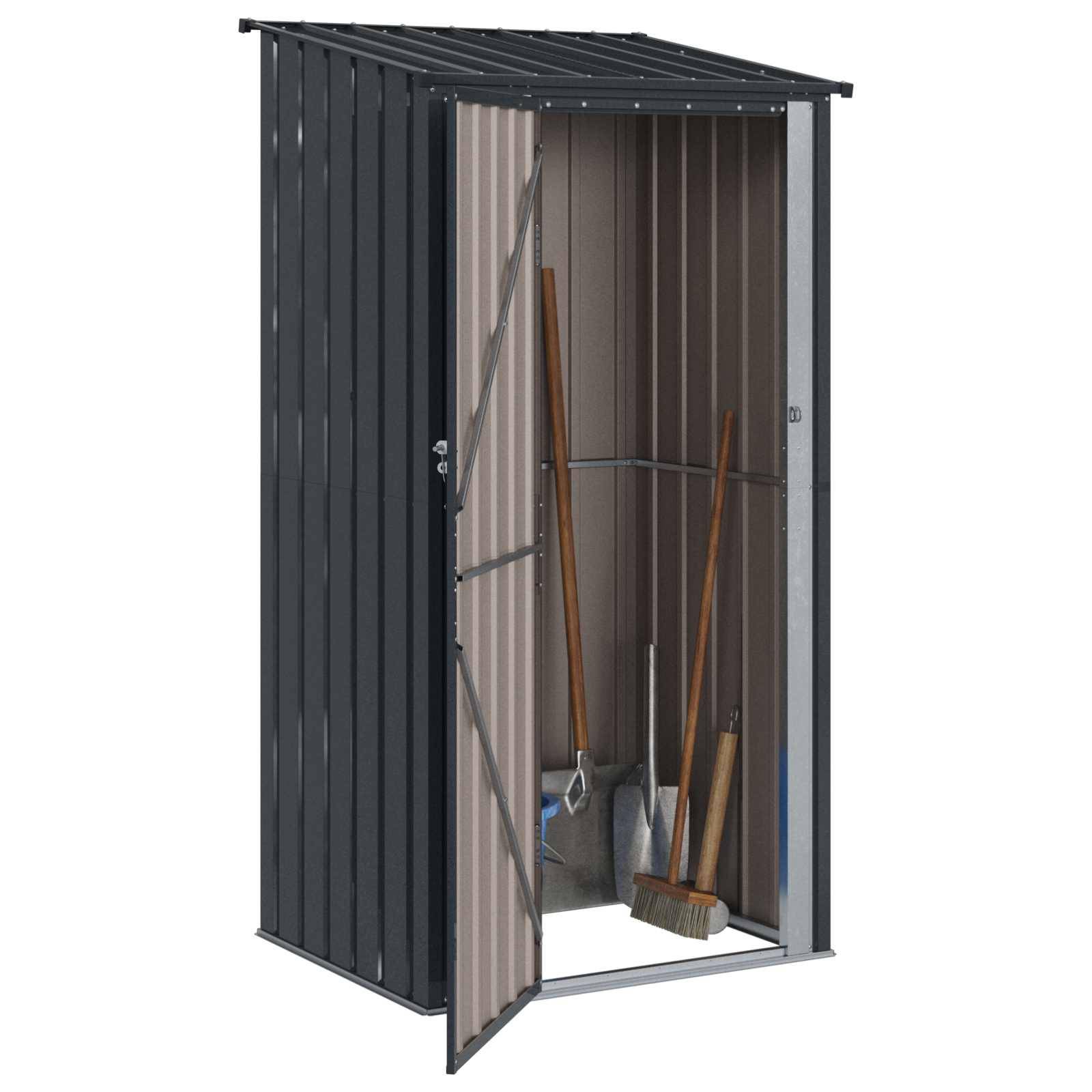vidaXL Gartenhütten Anthrazit 103 x 86 x 200 cm Metall