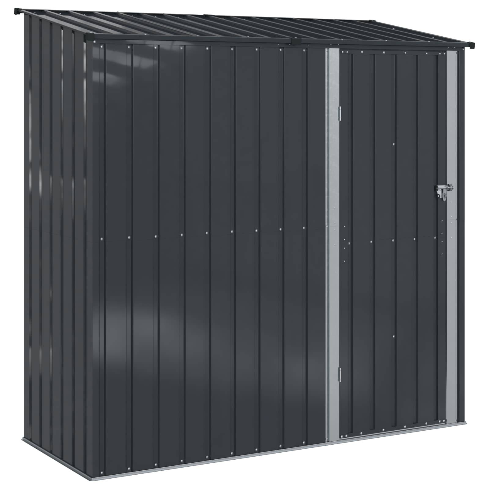 vidaXL Gartenhütten Anthrazit 203 x 85,5 x 200 cm Metall