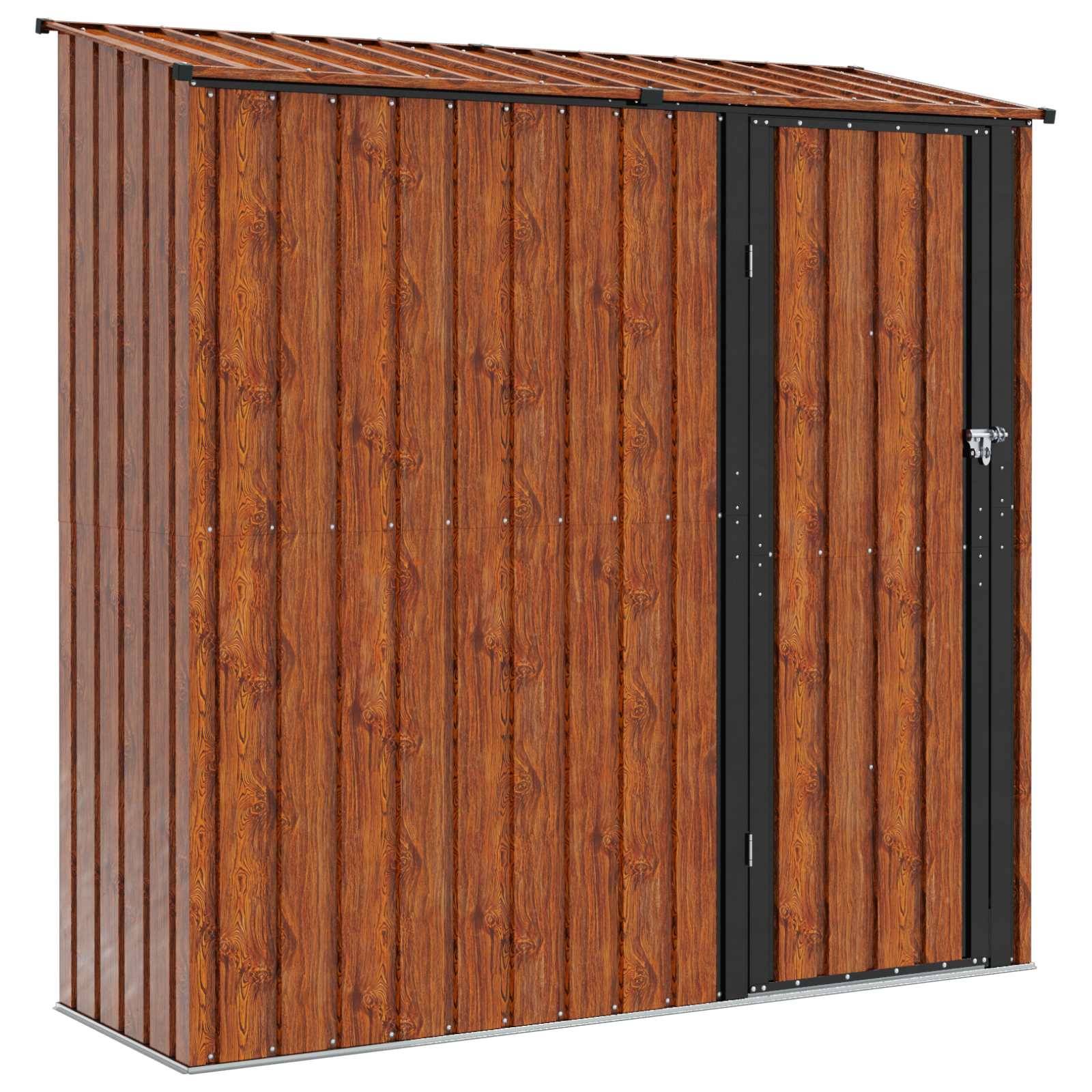 vidaXL Gartenhütten Braun 203,5 x 73 x 200 cm Metall