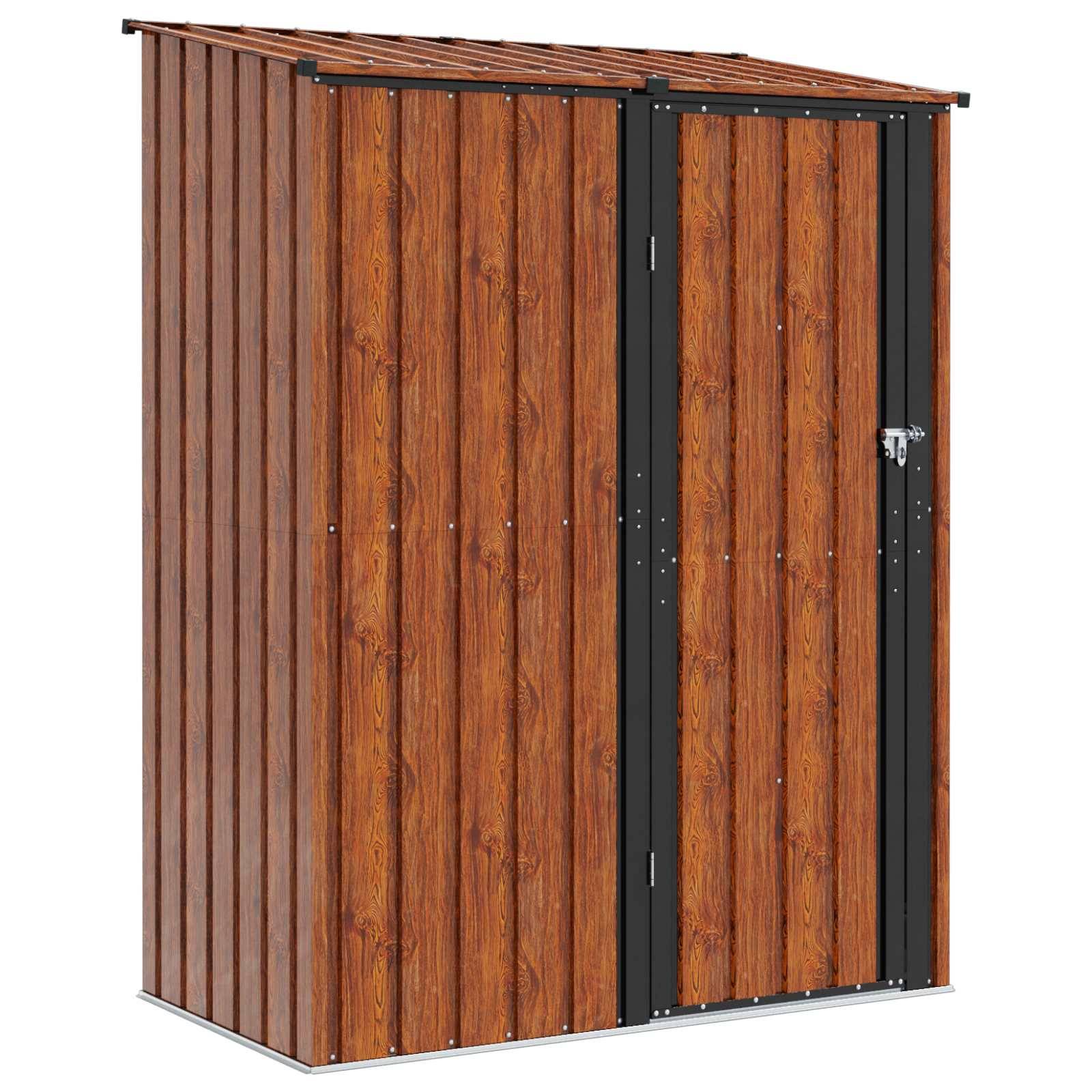 vidaXL Gartenhütten Braun 153,5 x 86 x 200 cm Metall