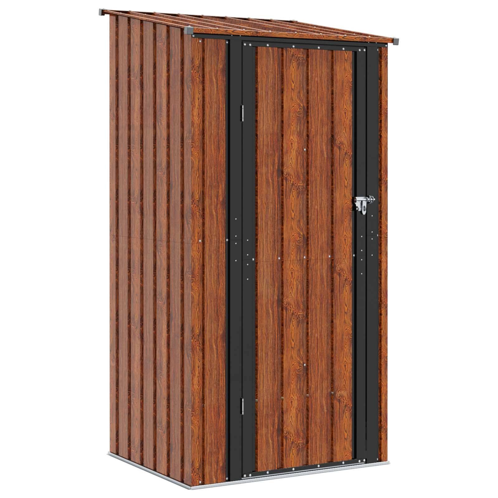 vidaXL Gartenhütten Braun 103 x 86 x 200 cm Metall