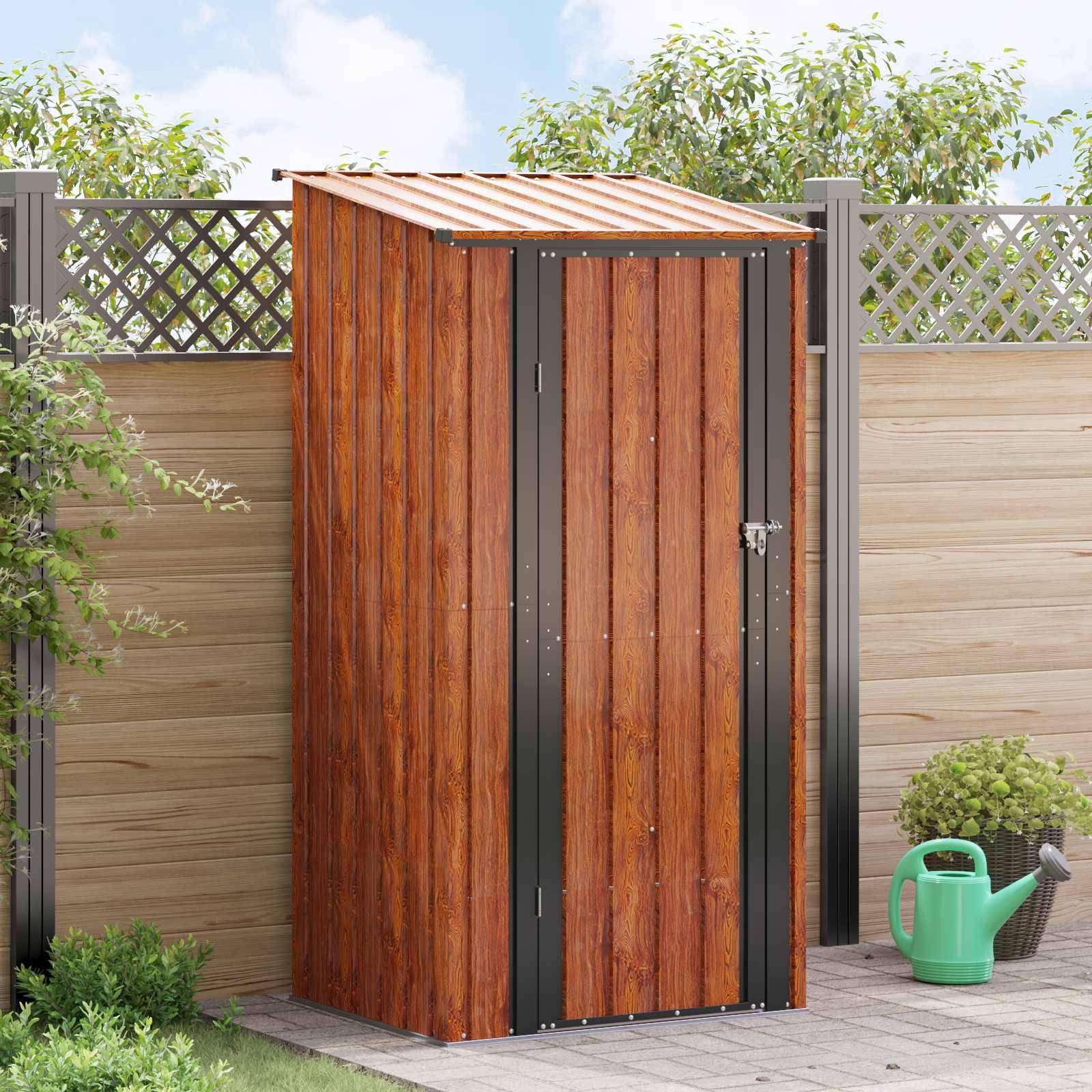 vidaXL Gartenhütten Braun 103 x 86 x 200 cm Metall