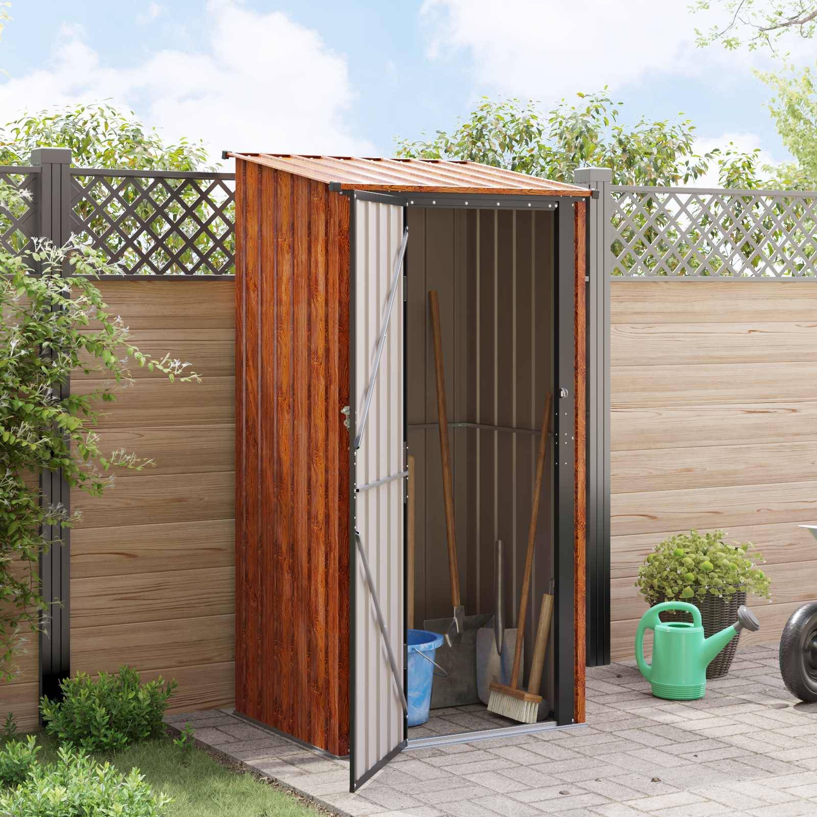 vidaXL Gartenhütten Braun 103 x 86 x 200 cm Metall
