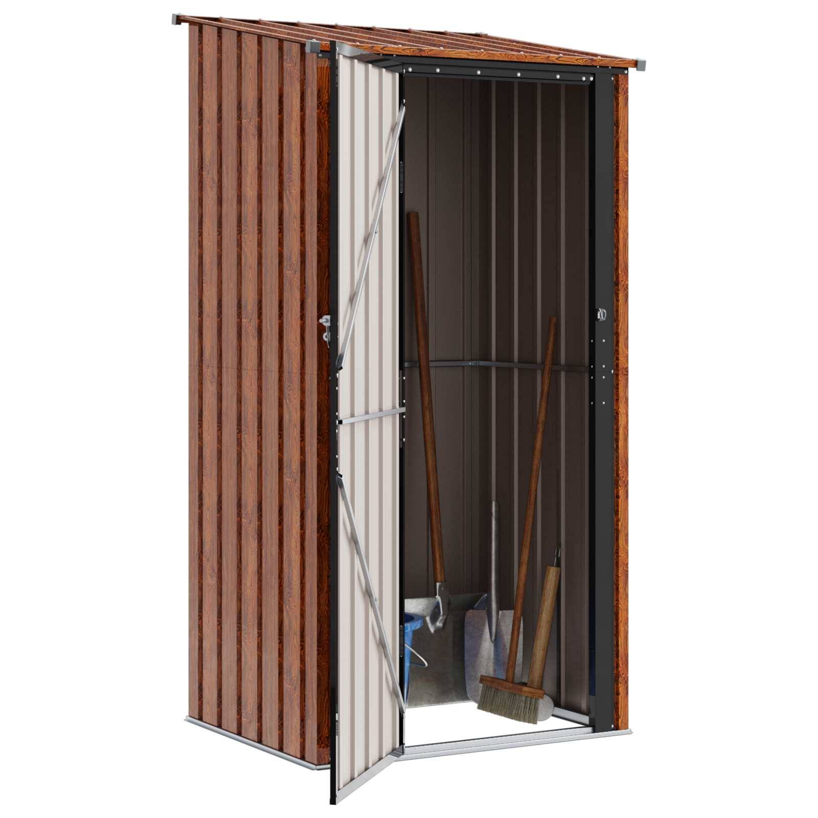 vidaXL Gartenhütten Braun 103 x 86 x 200 cm Metall