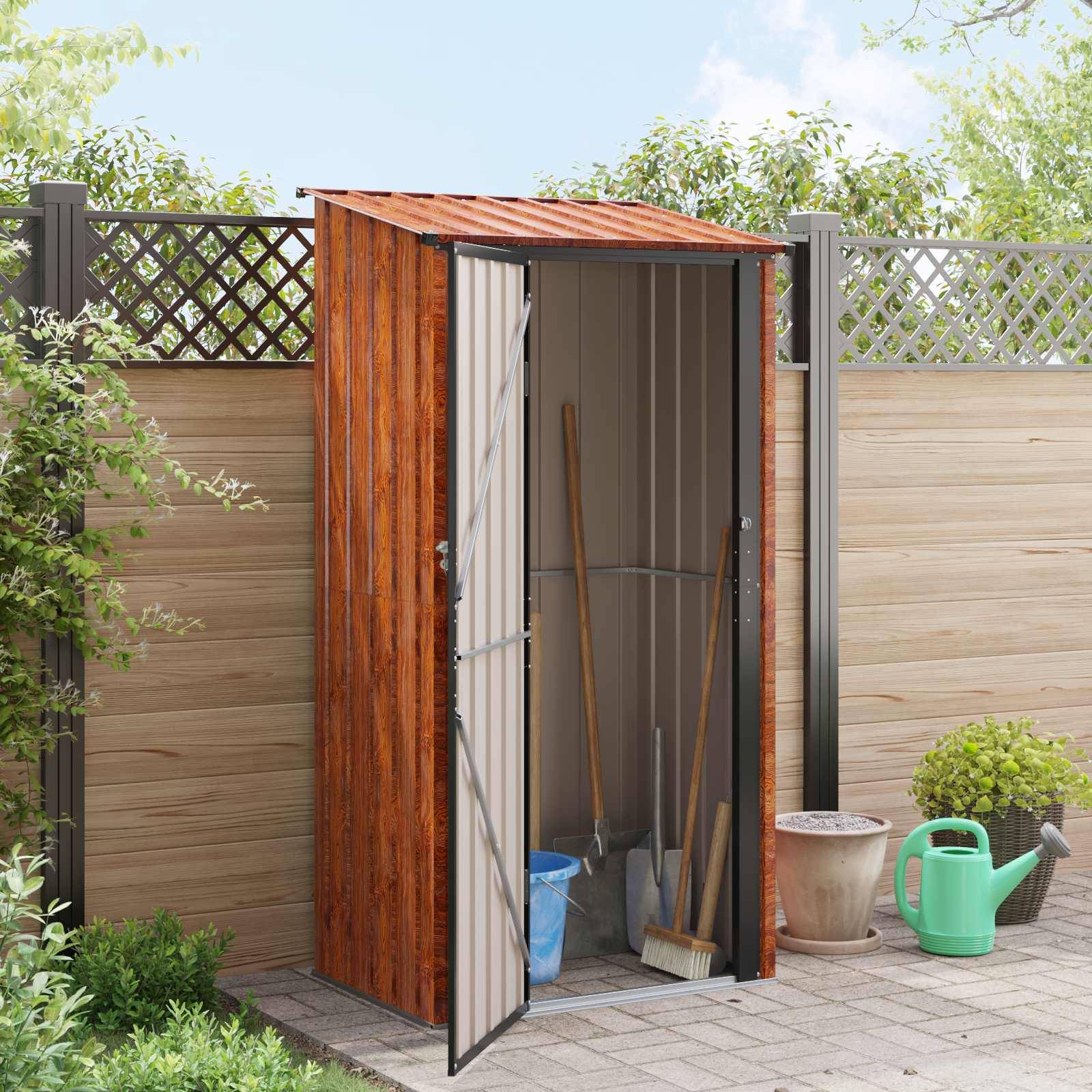 vidaXL Gartenhütten Braun 103 x 74 x 200 cm Metall