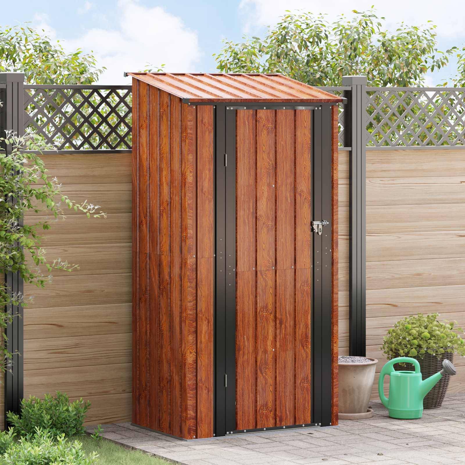 vidaXL Gartenhütten Braun 103 x 74 x 200 cm Metall