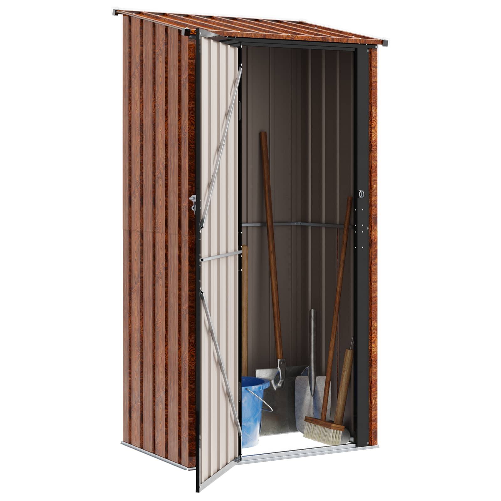 vidaXL Gartenhütten Braun 103 x 74 x 200 cm Metall