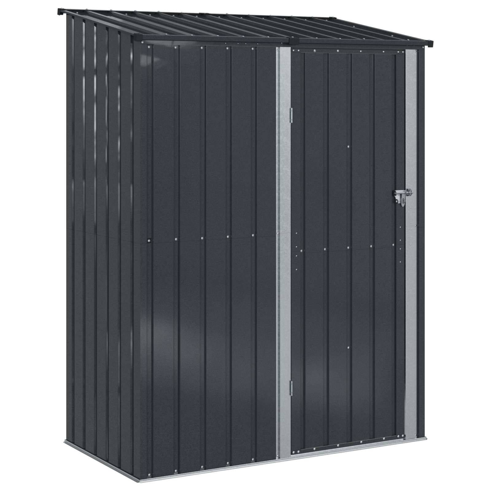 vidaXL Gartenhütten Anthrazit 153,5 x 86 x 200 cm Metall