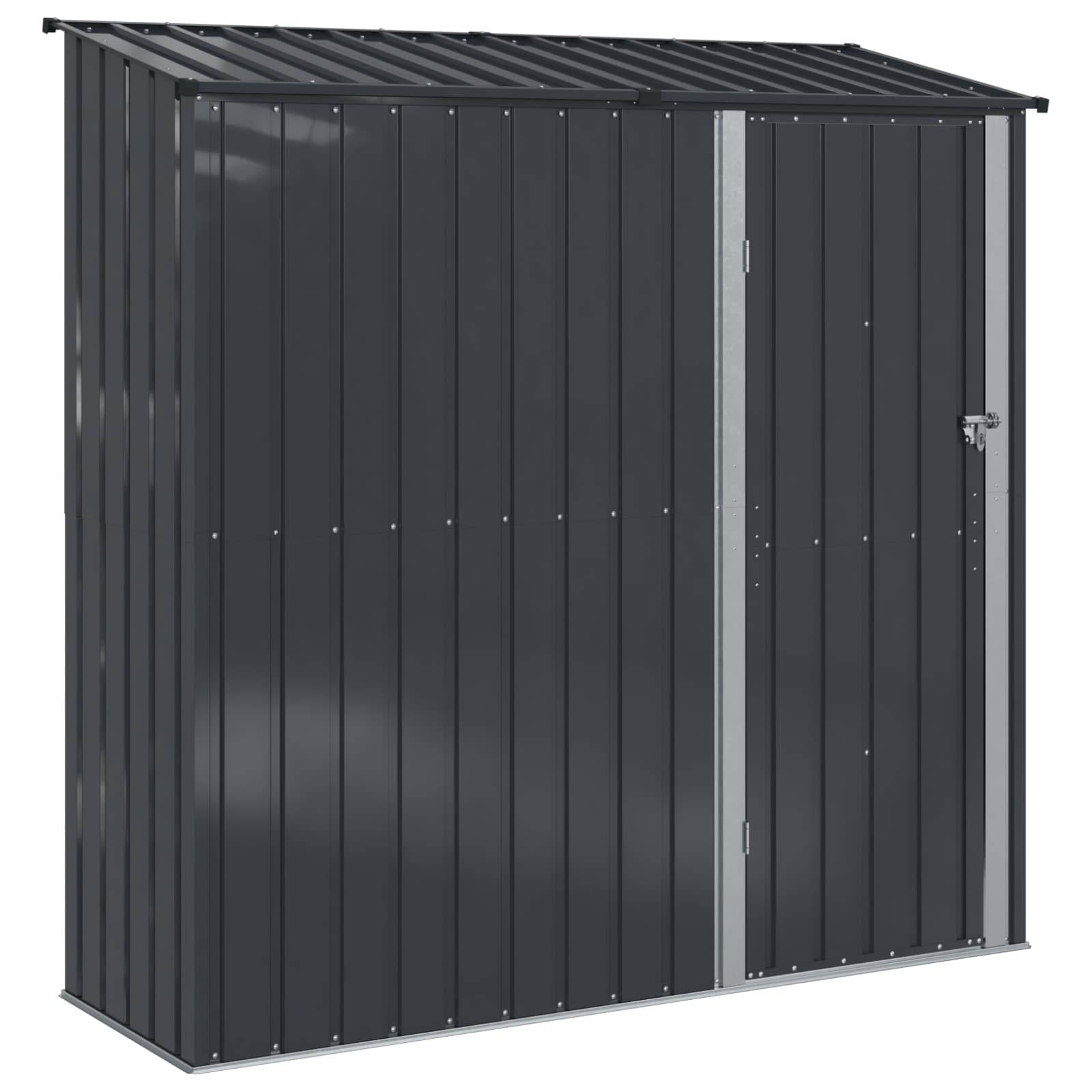 vidaXL Gartenhütten Anthrazit 203,5 x 73 x 200 cm Metall